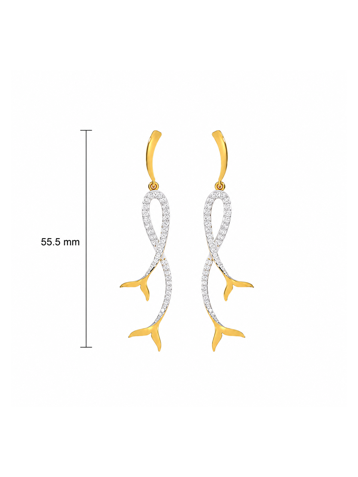 0.69ct Lab Grown Diamond Earring in 18kt Gold Vermeil