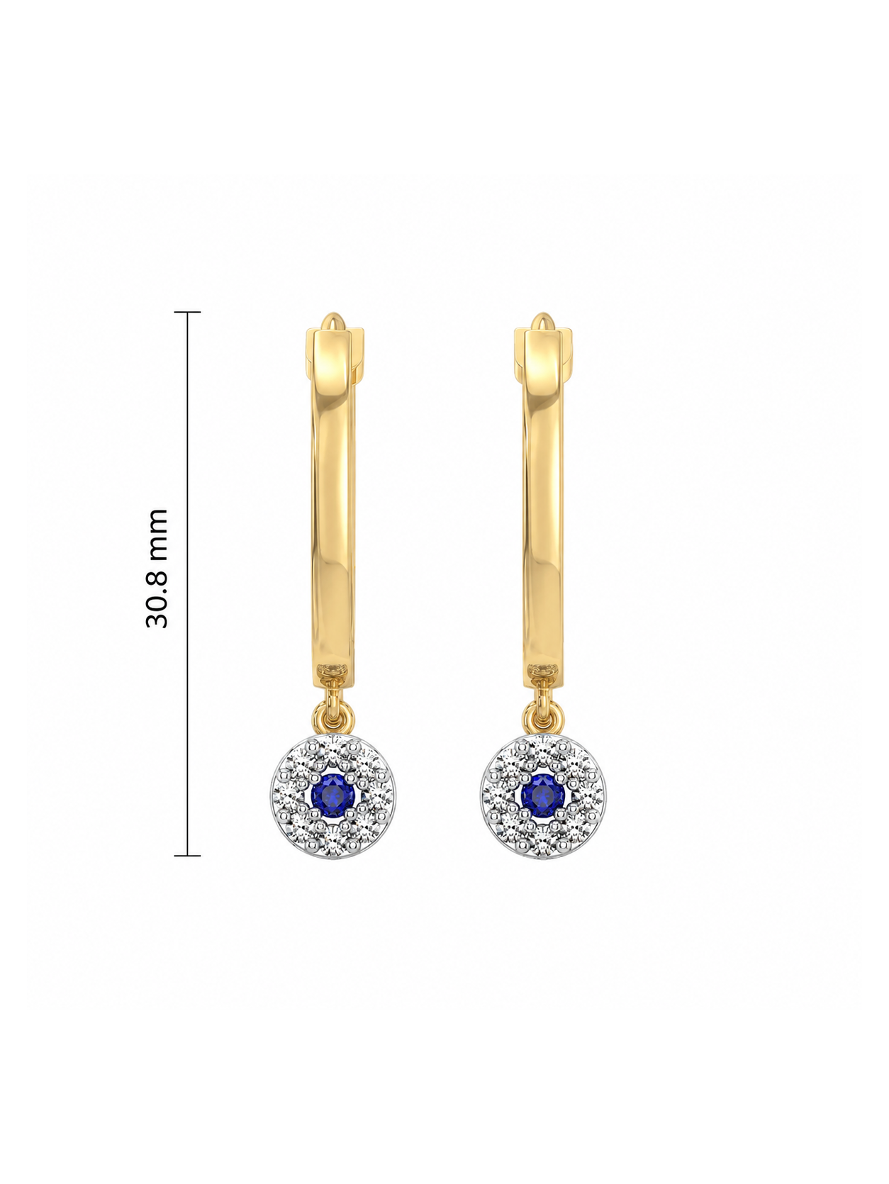 0.22ct Lab Grown Diamond Earring in 18kt Gold Vermeil