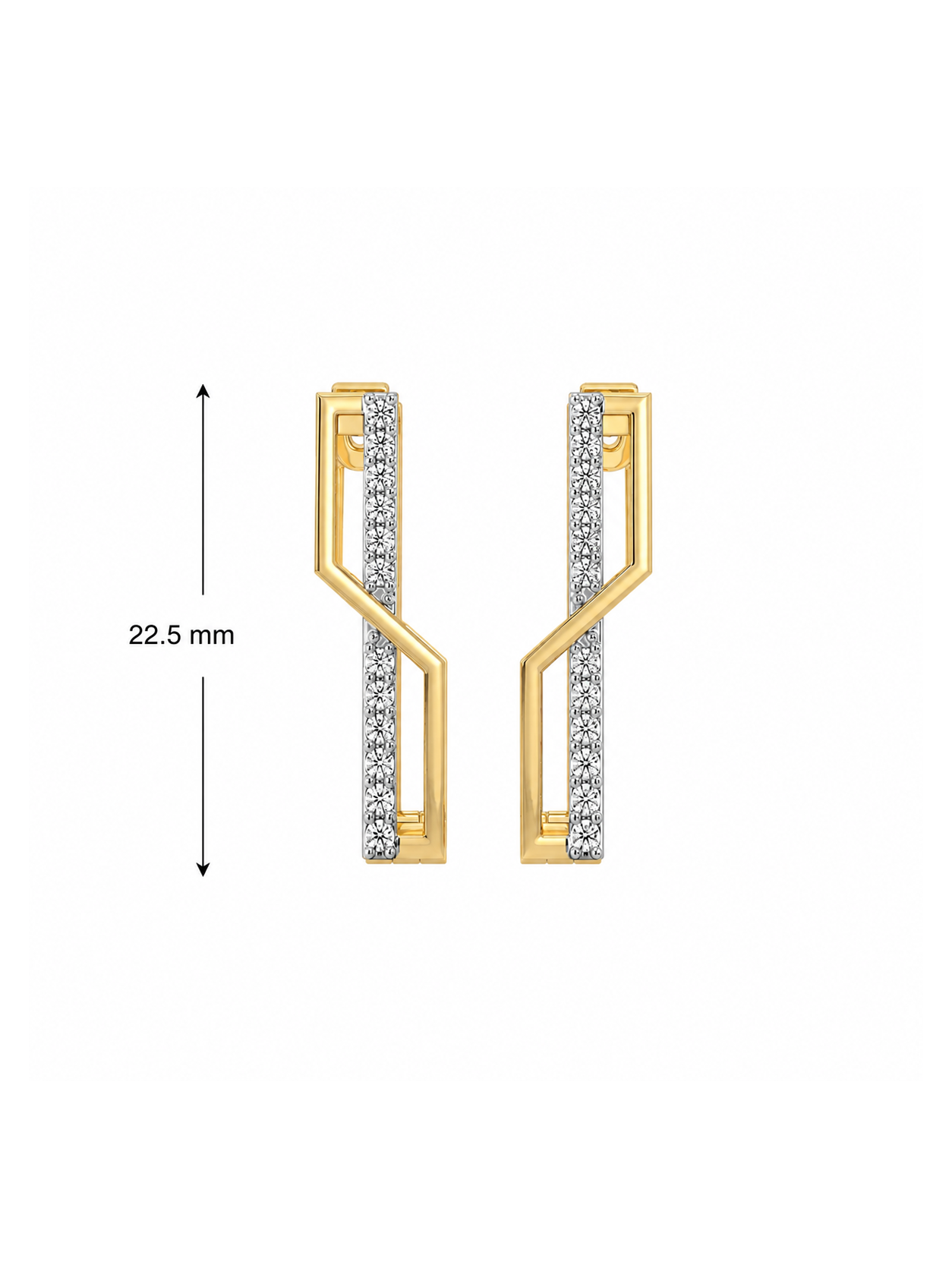 0.3ct Lab Grown Diamond Earring in 18kt Gold Vermeil