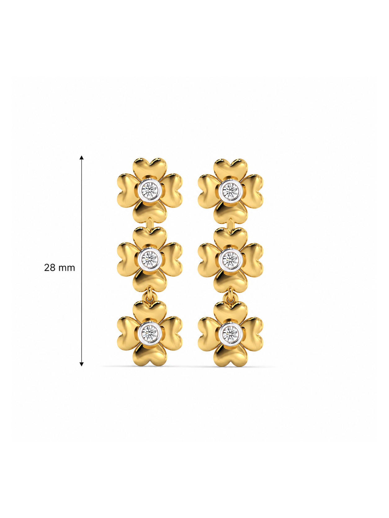 0.2ct Lab Grown Diamond Earring in 18kt Gold Vermeil