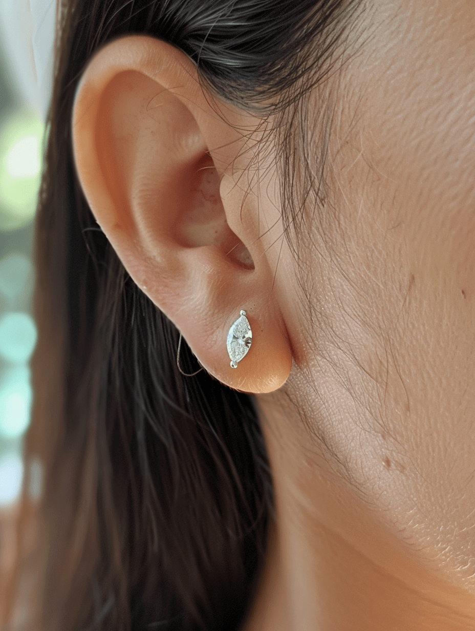 Opulence 1ct Marquise Solitaire Lab Diamond Earrings - Fiona Diamonds - Fiona Diamonds