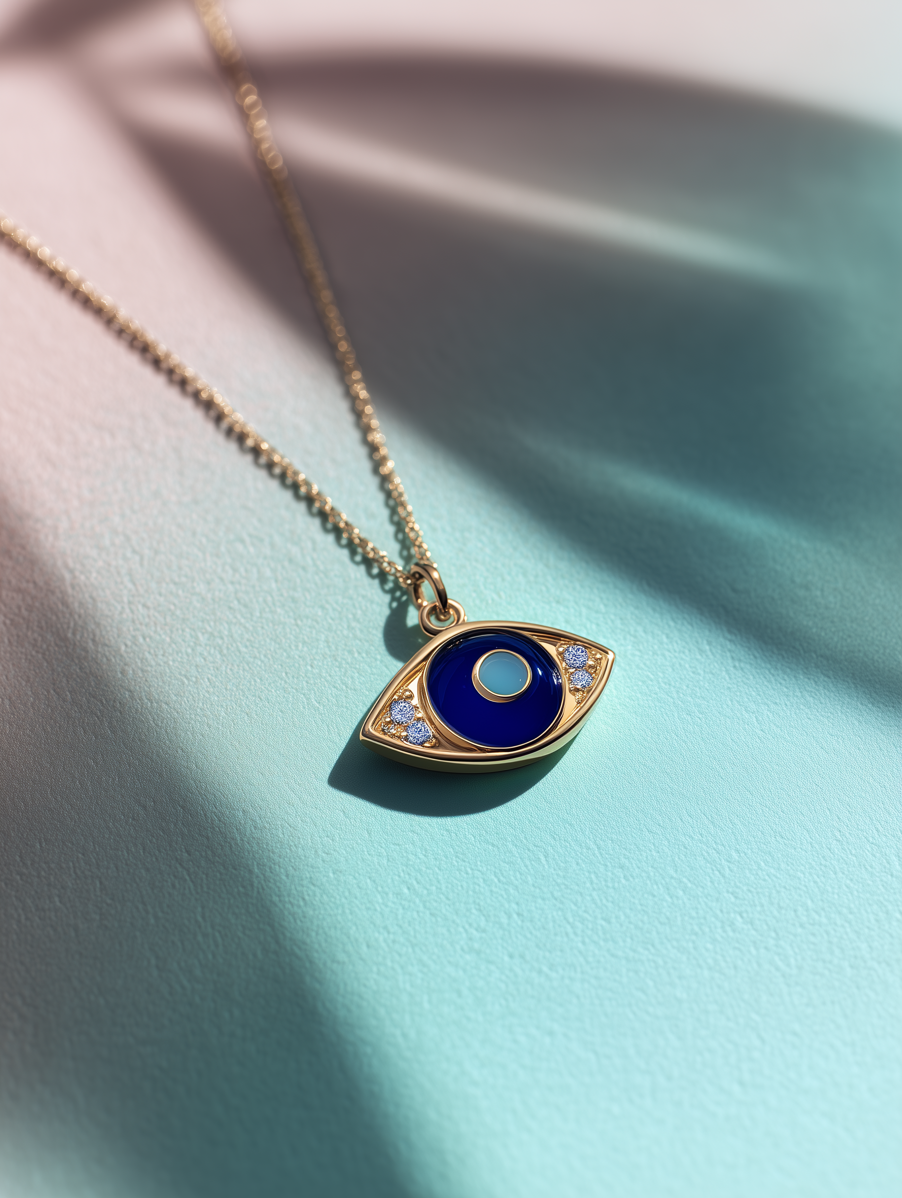Celestial Bloom Lab Diamond Evil Eye Pendant - Fiona Diamonds - Fiona Diamonds