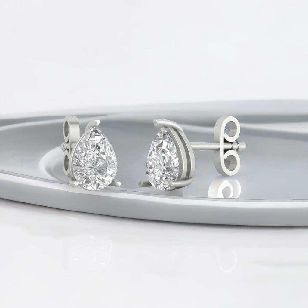 Tiabia 0.45 Pointer Pear Lab Diamond Earring