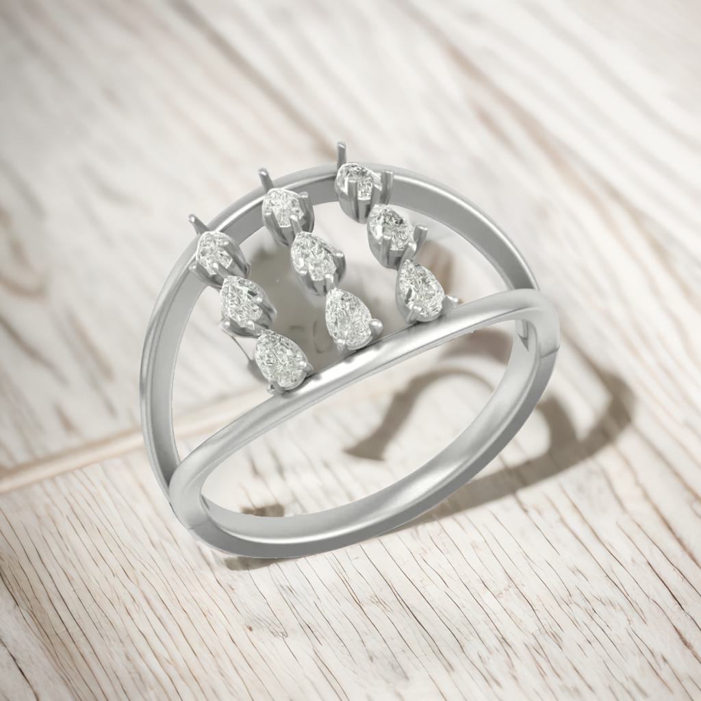 Pique lab grown diamond fancy ring
