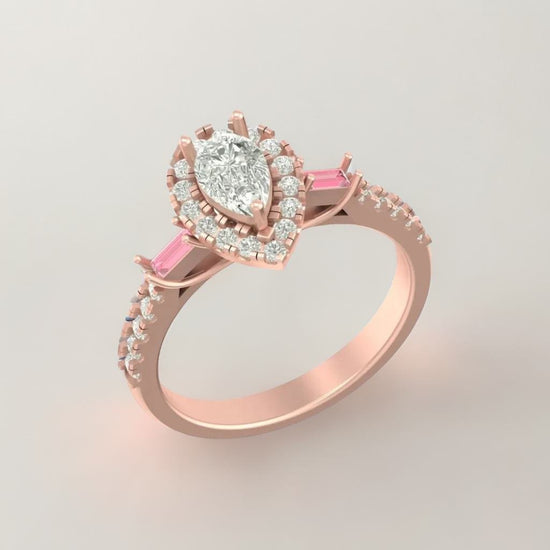 Wisp lab grown diamond fancy ring