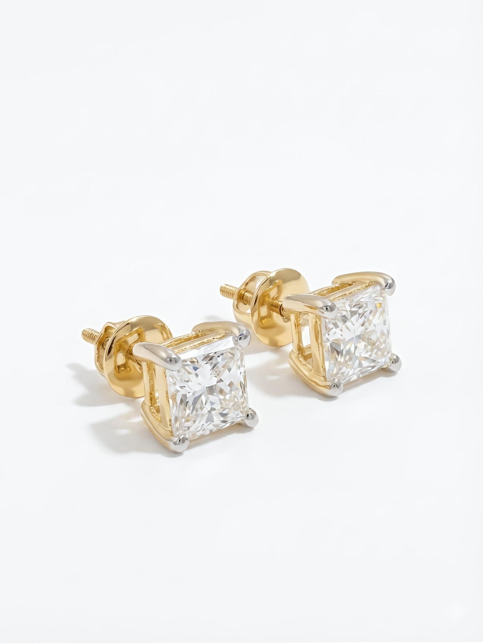 2ct Princess Lab Diamond Earring