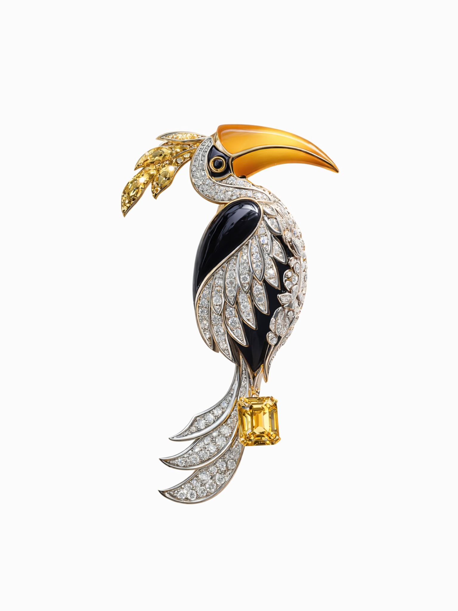 Toucan Royale Lab Diamond Brooch - Fiona Diamonds - Fiona Diamonds