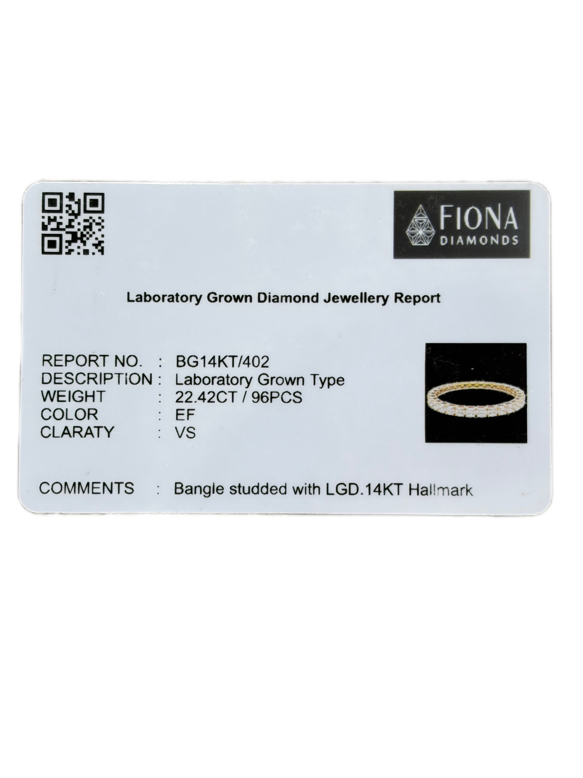 Zoraya Calreth Lab Diamond Bangle