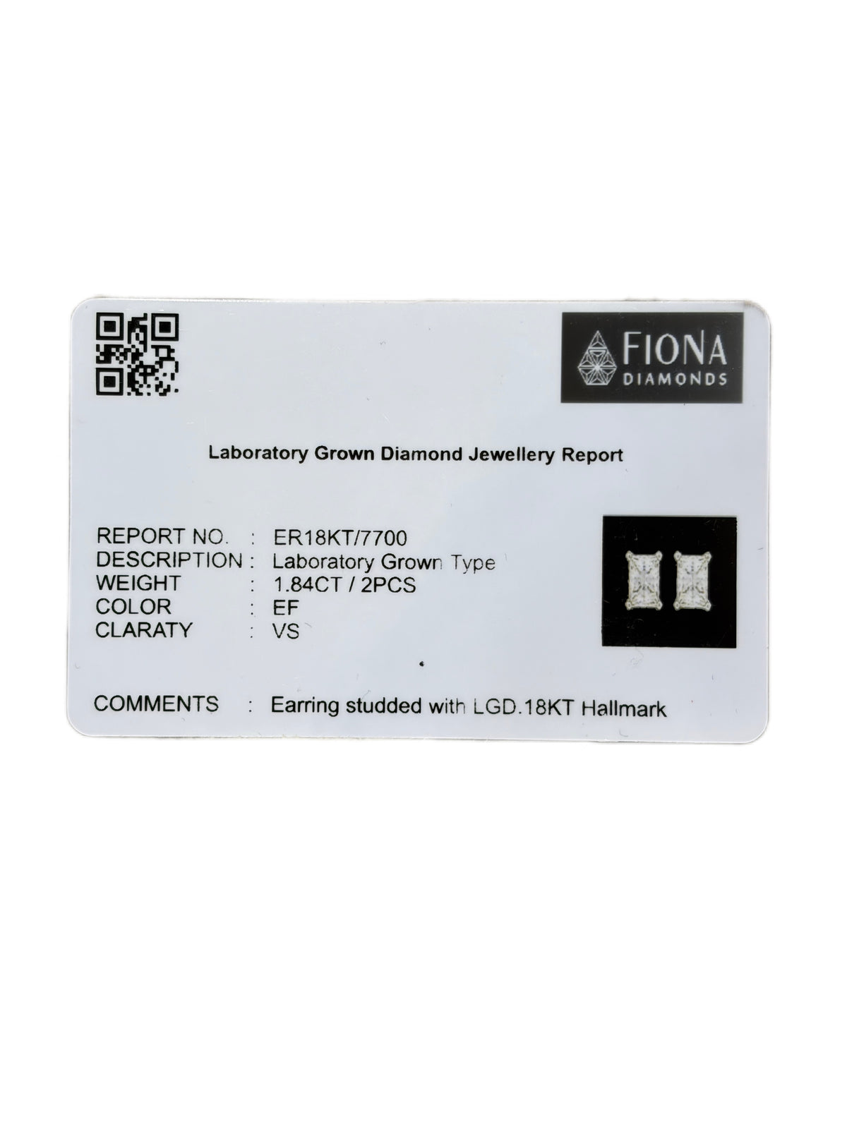 Mirovel Thyrix 92 Pointer Lab Diamond Solitaire Stud Earring