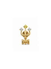 Shivshakti Trishul Damru Lab Diamond Stud Earring
