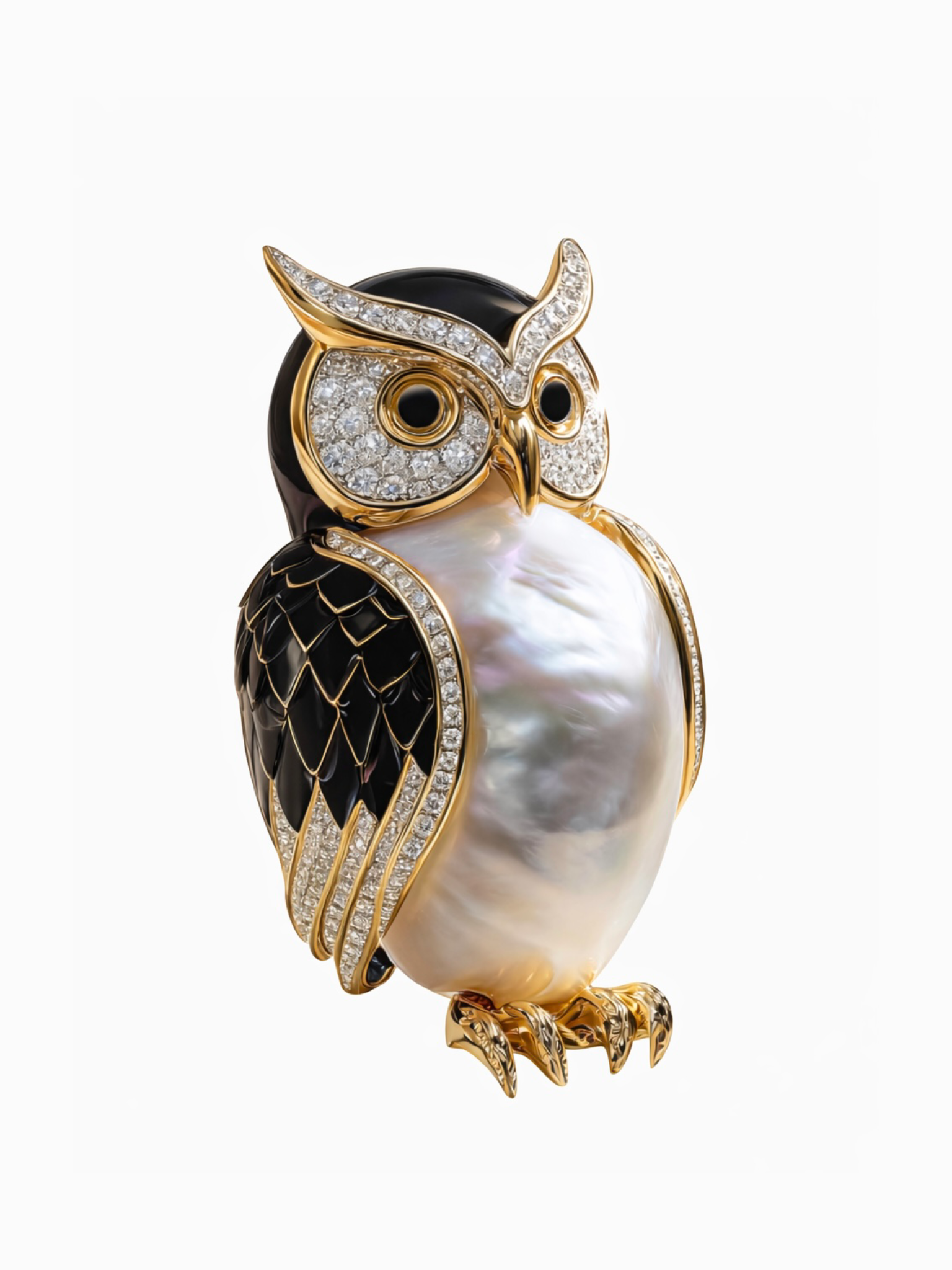 Noctis Owl Lab Diamond Brooch - Fiona Diamonds - Fiona Diamonds