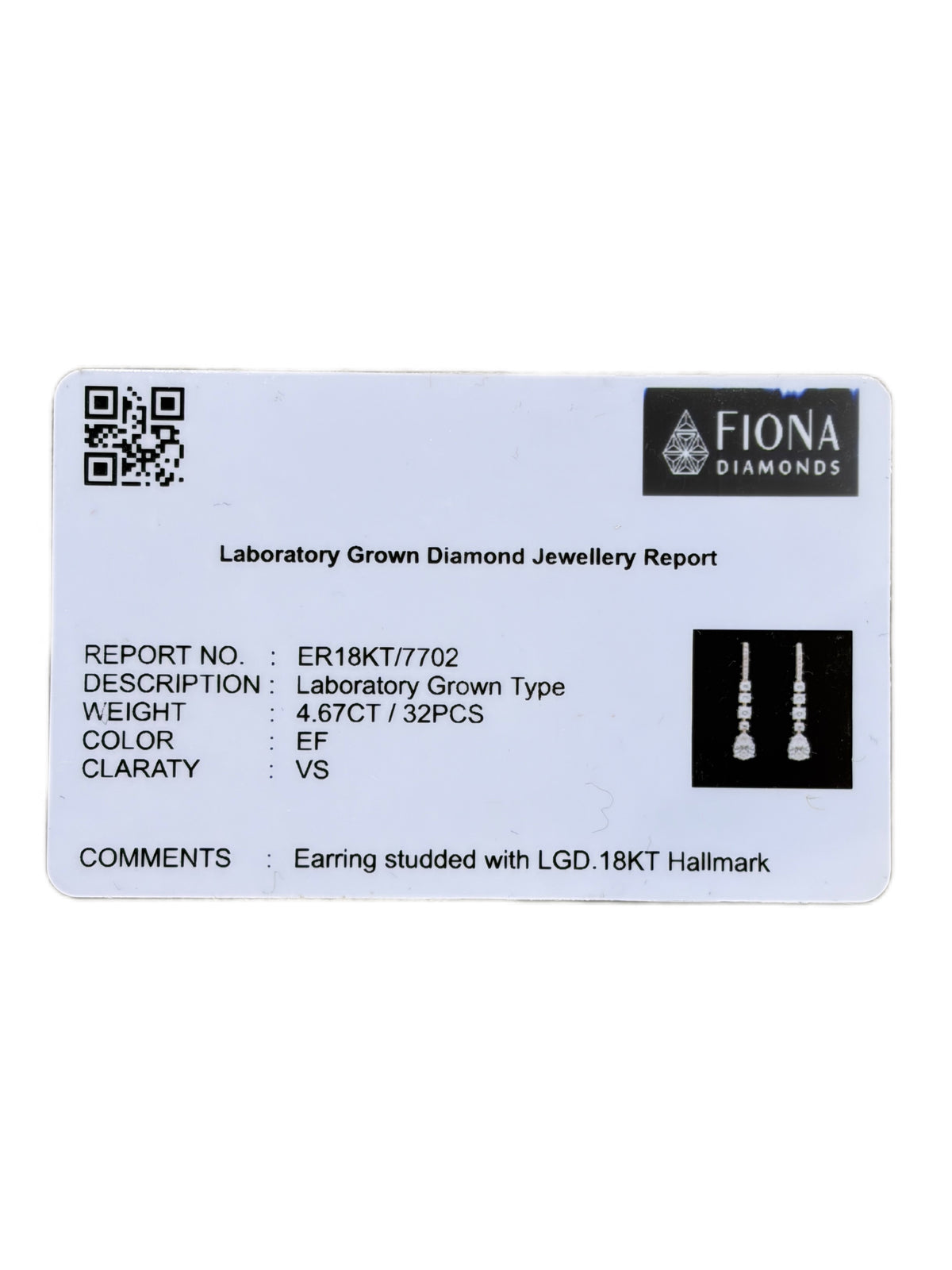 Selvane Mircal Lab Diamond Earring - Fiona Diamonds - Fiona Diamonds