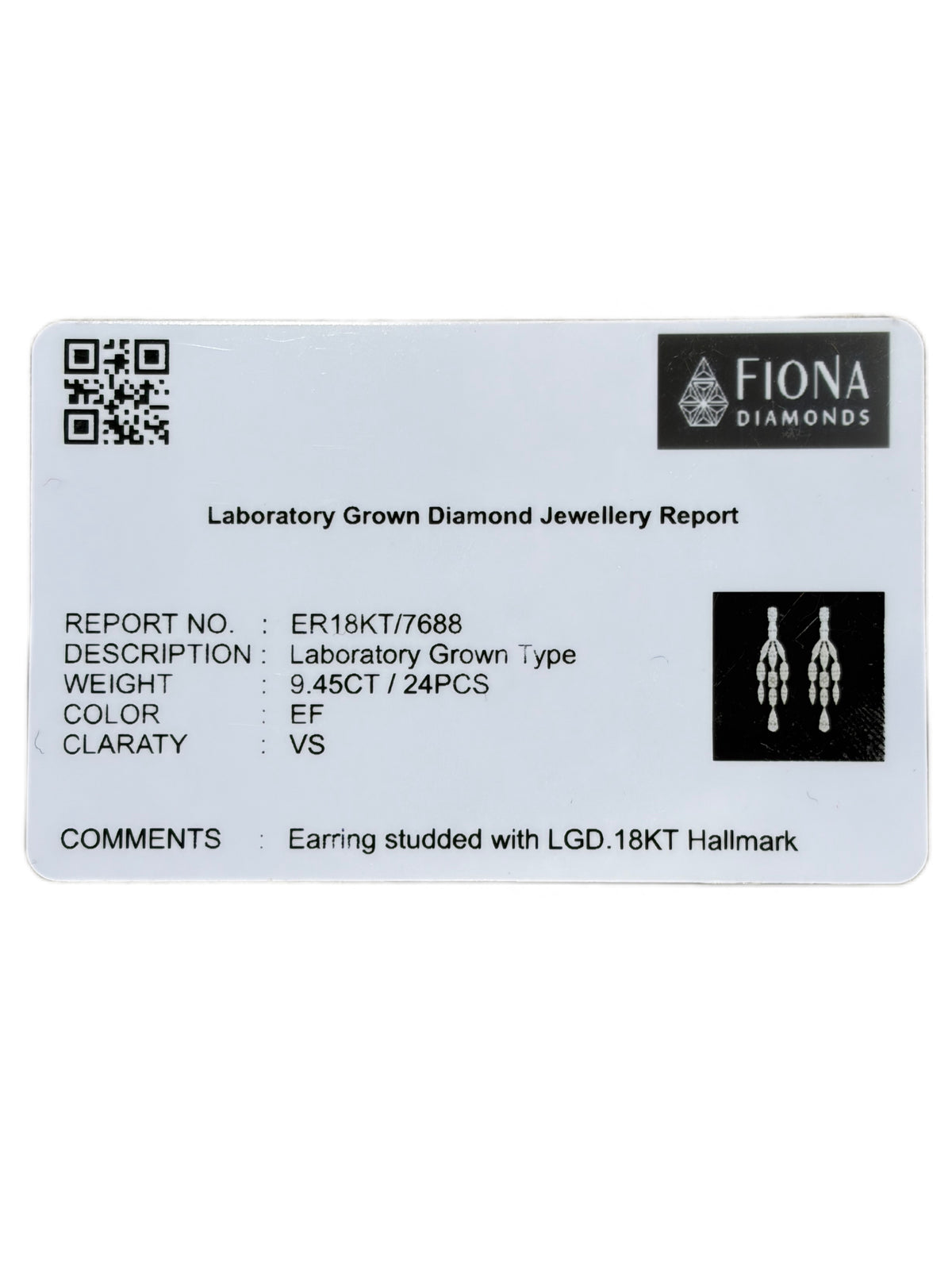 Calreth Nolvex Lab Diamond Earring - Fiona Diamonds - Fiona Diamonds