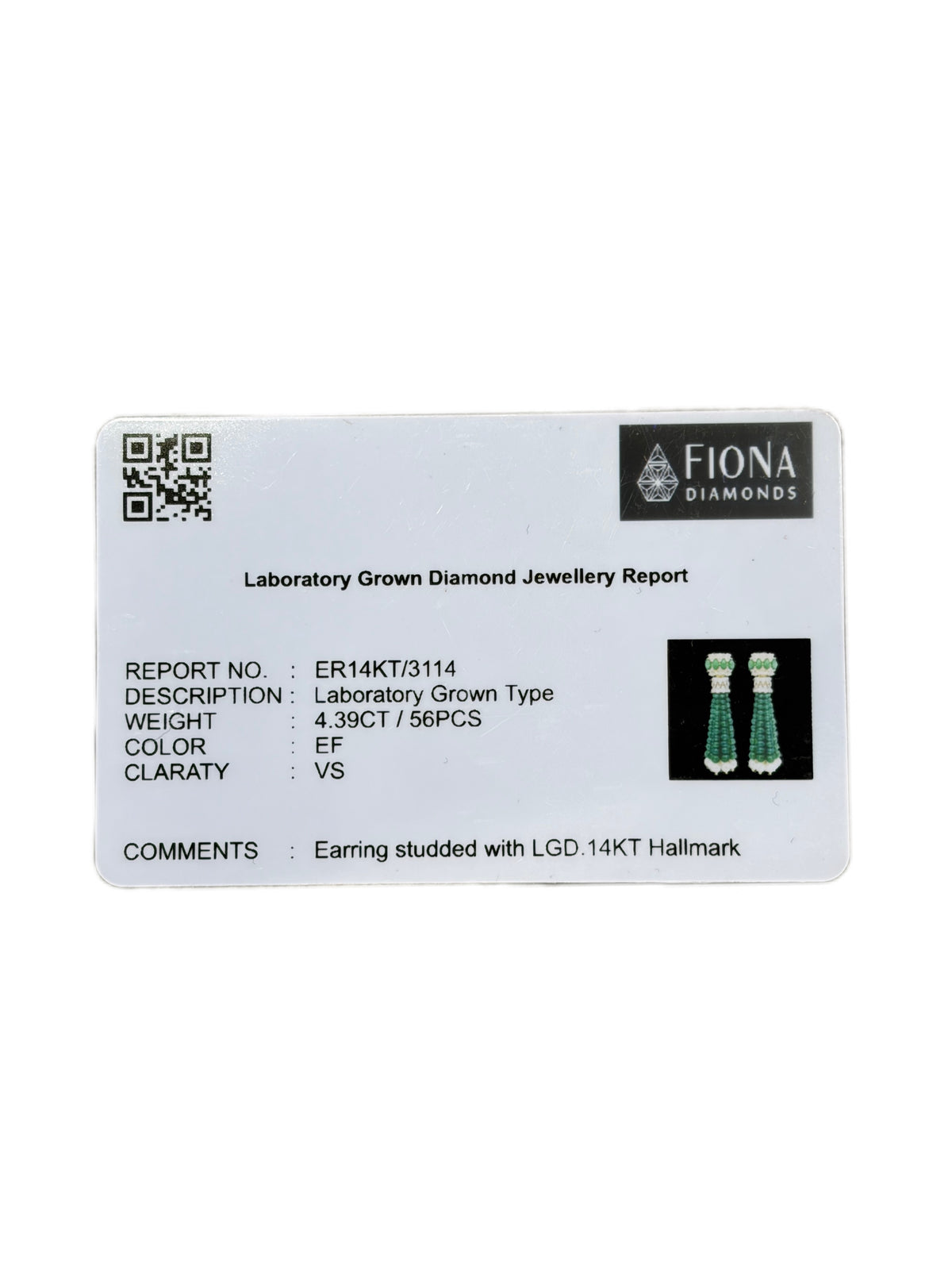 Thyven Drolsith Lab Diamond Earring - Fiona Diamonds - Fiona Diamonds