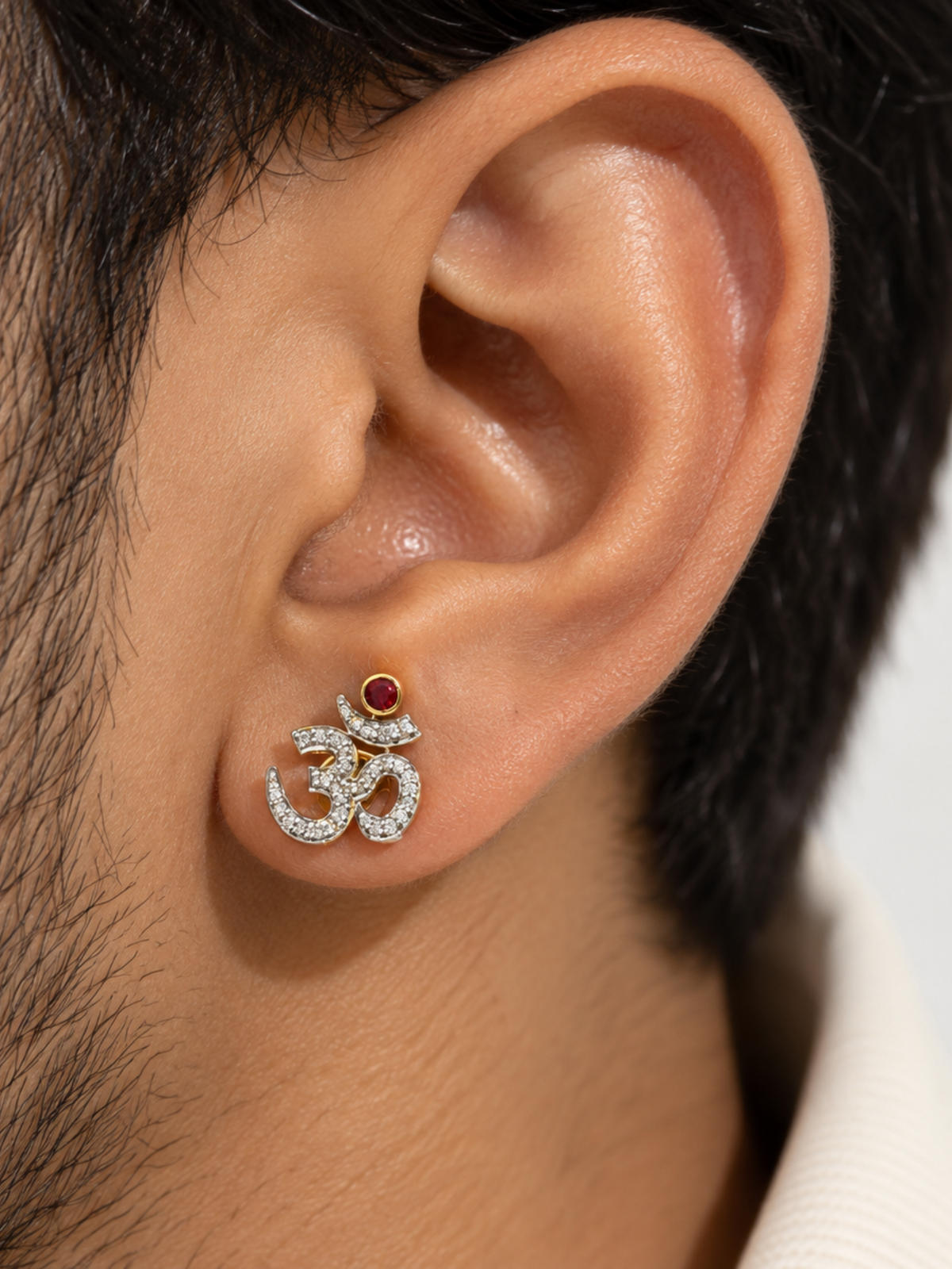 Divya Om Lab Diamond Stud Earring