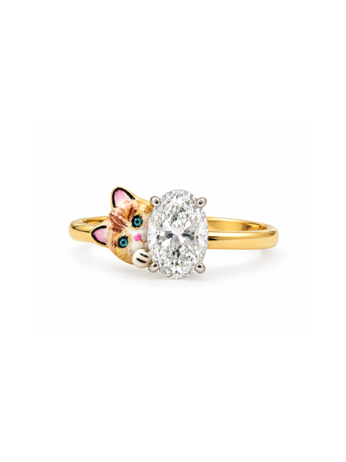 Mewlina Pear Lab Diamond Ring