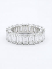 Glycianne Emerald Lab Diamond Eternity Ring in 14K White Gold by Fiona Diamonds