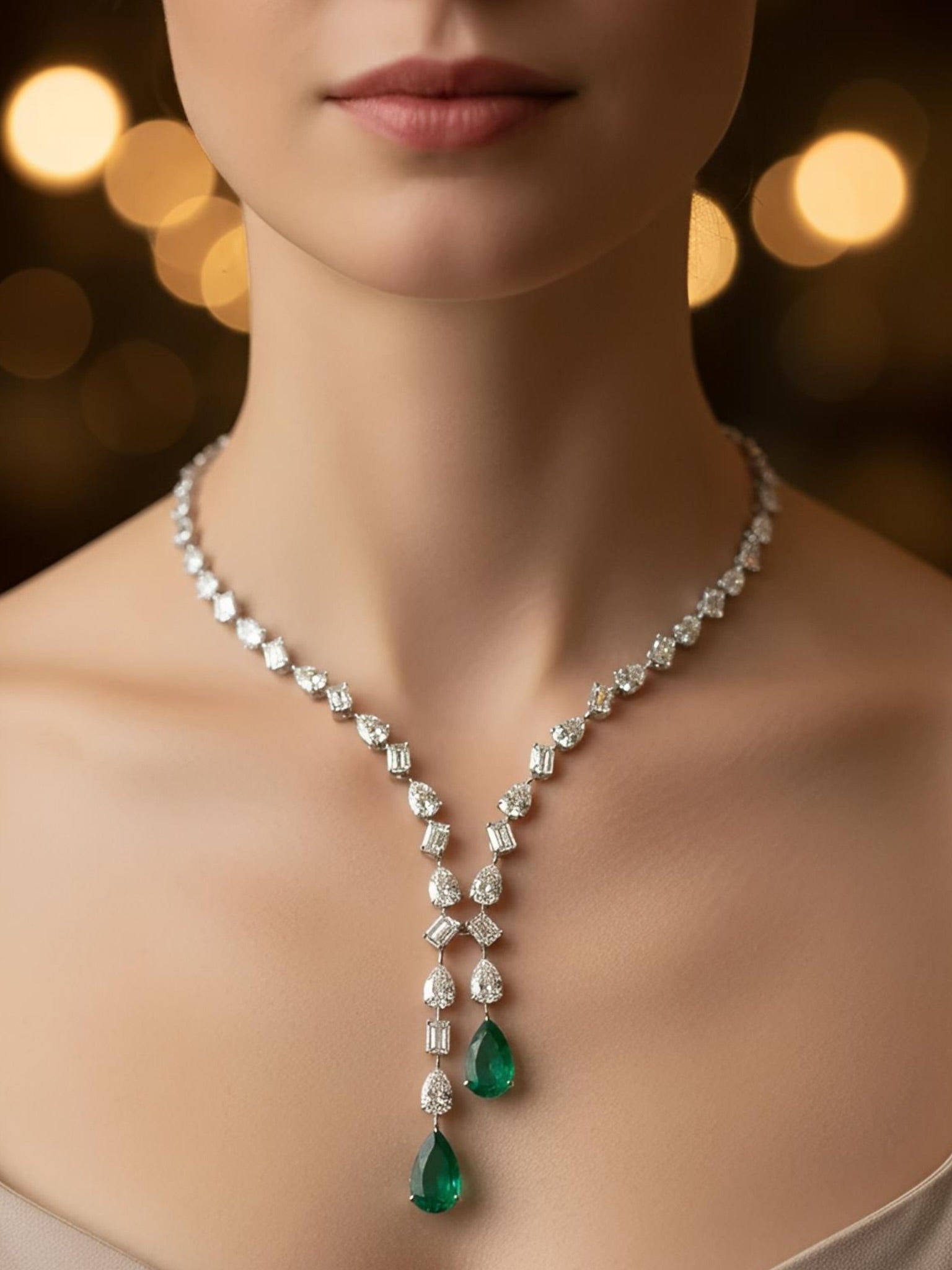 Aurora Crest Lab Diamond Necklace