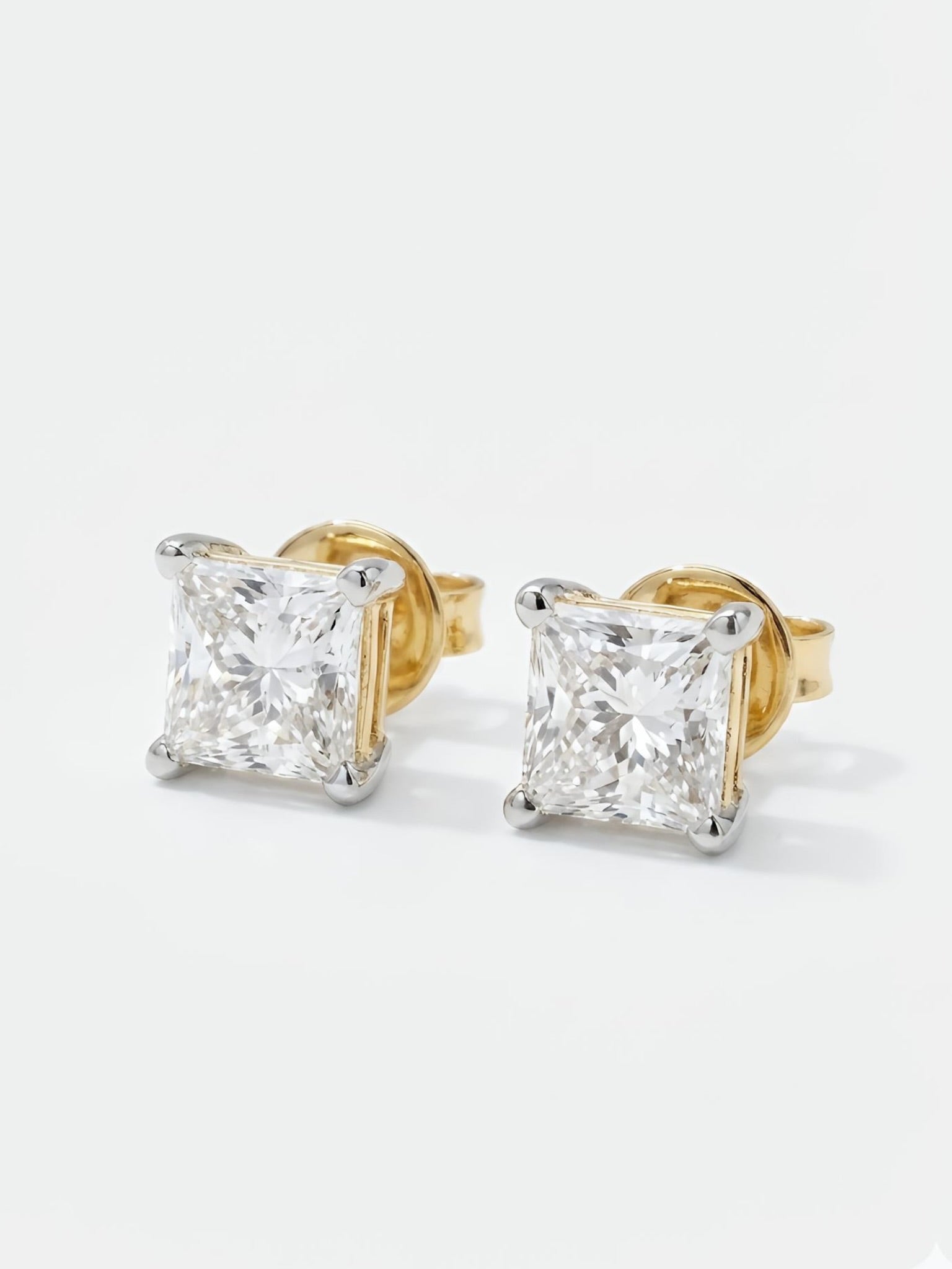 2ct Princess Lab Diamond Earring