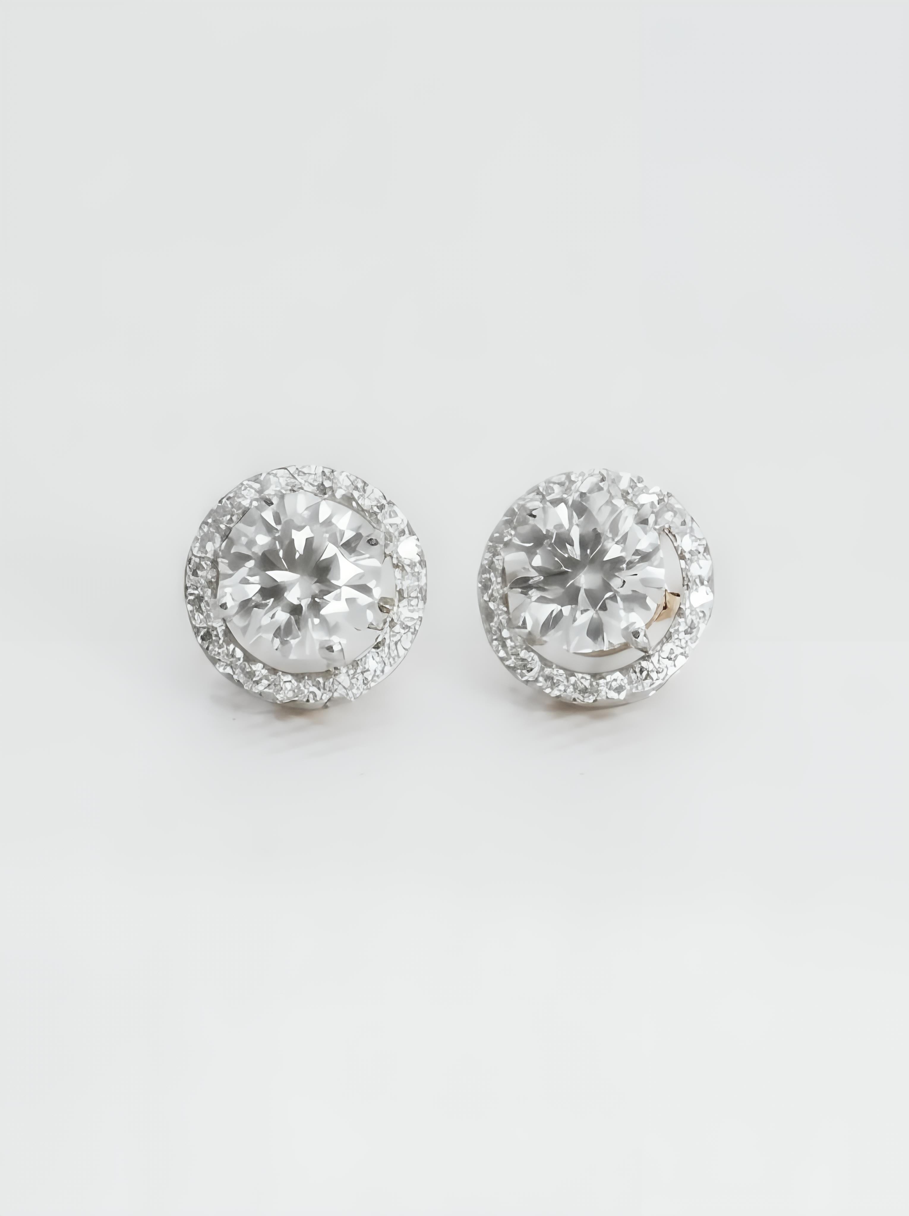 52 Pointer Round Cassia Lab Diamond Earring - Classic Sophistication
