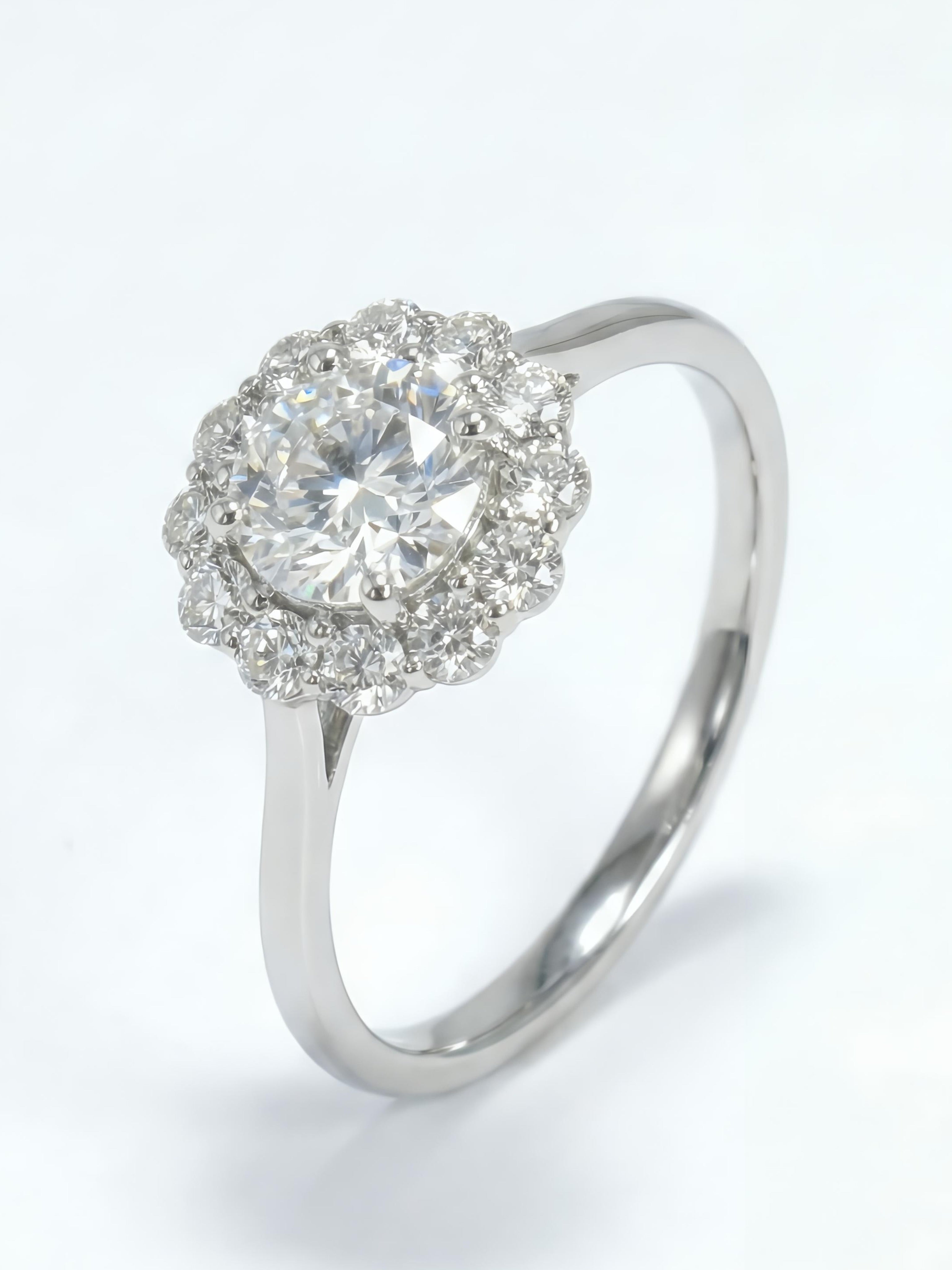 Silent Ember 48 Pointer Lab Diamond Ring