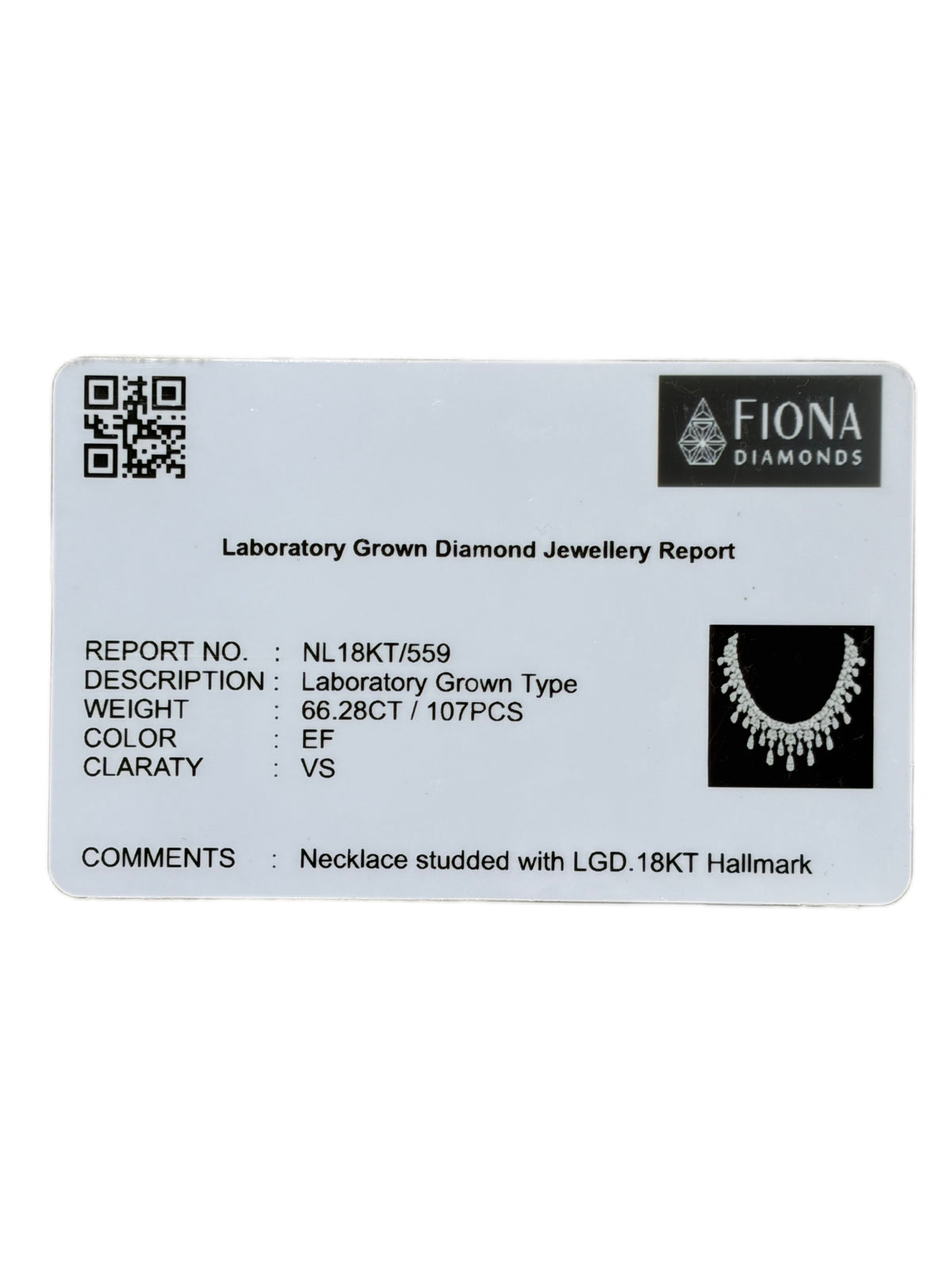 Calreth Thyrix Lab Diamond Necklace - Fiona Diamonds - Fiona Diamonds