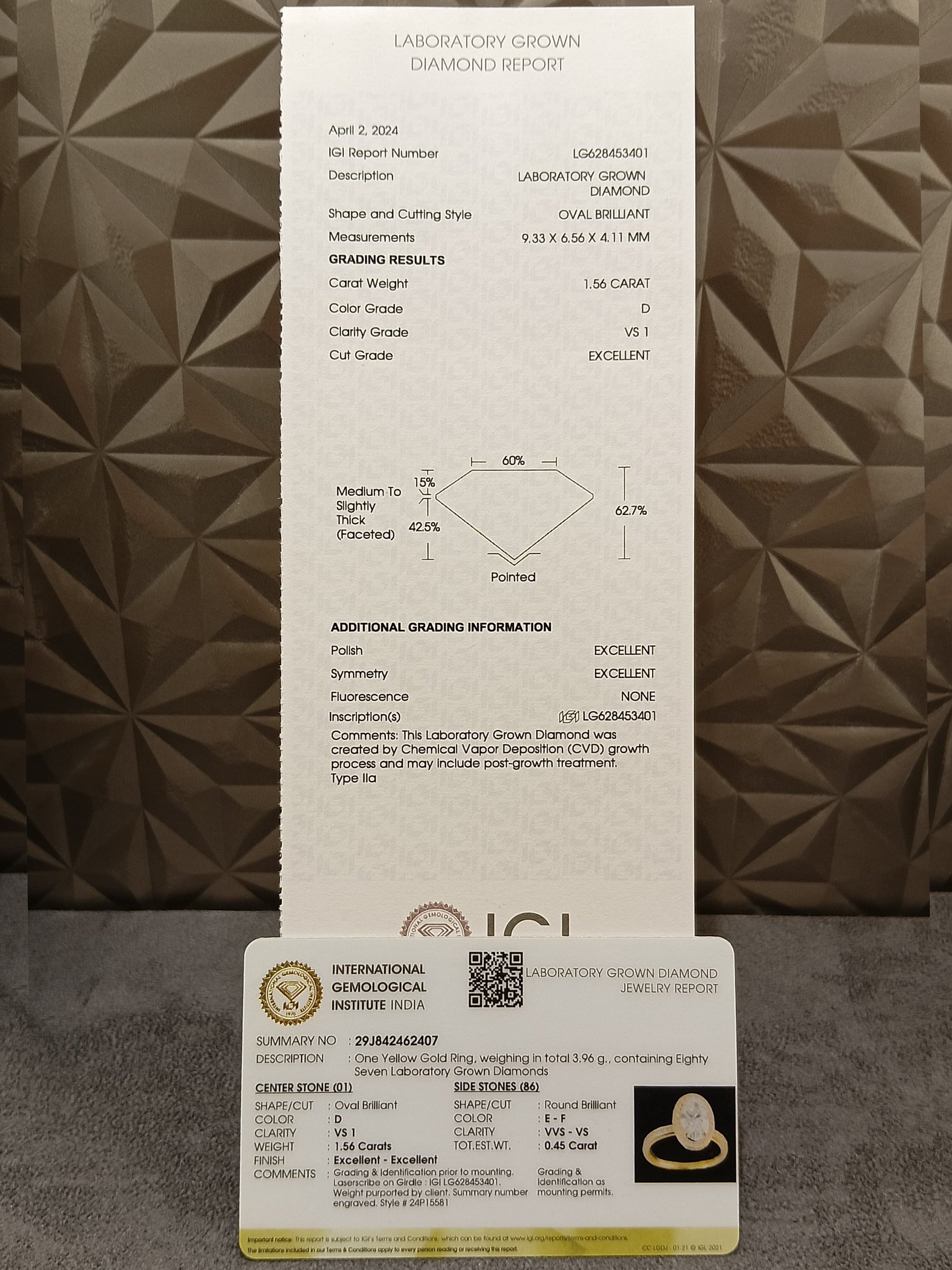 Opulence 1.56ct Lab Grown Diamond Ring - Luxurious & Radiant - Fiona Diamonds - Fiona Diamonds