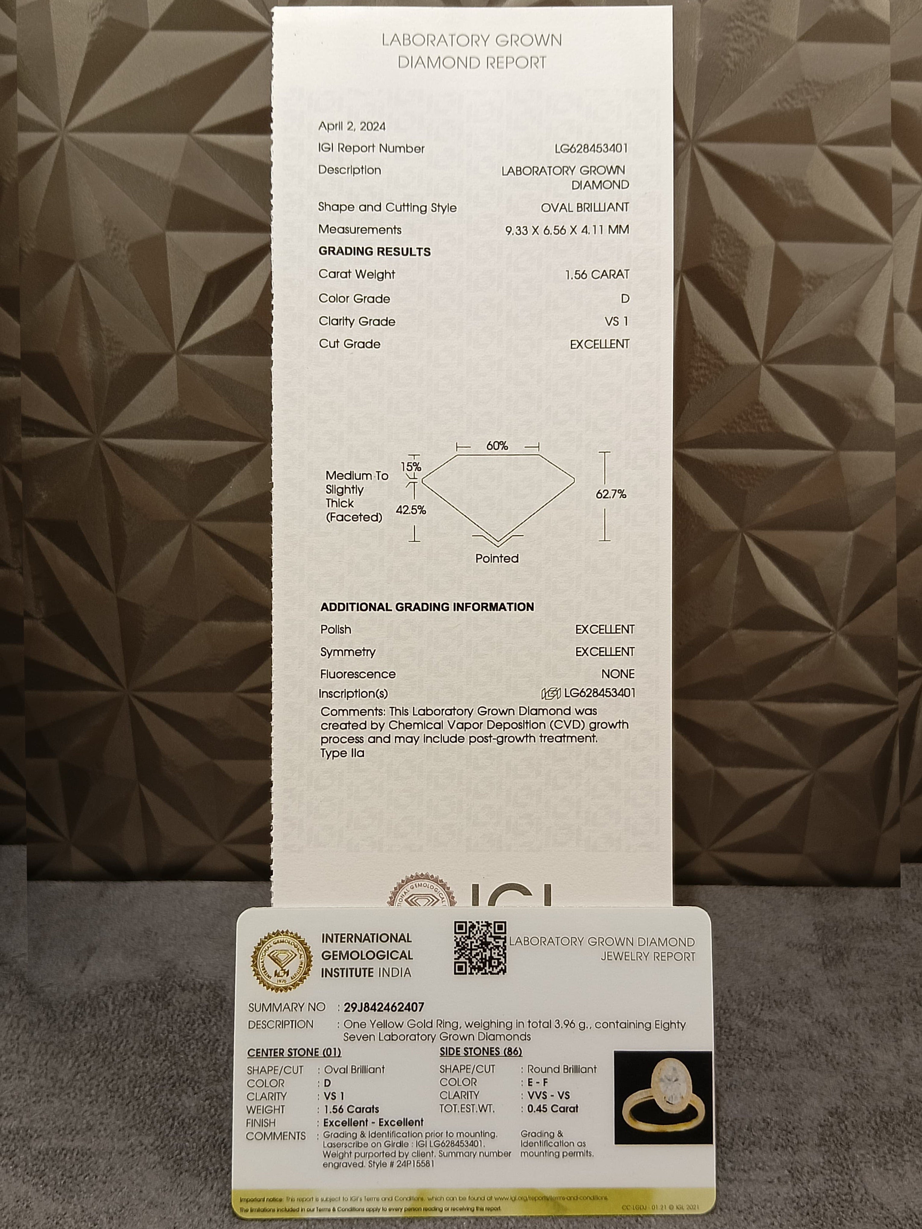 Opulence 1.56ct Lab Grown Diamond Ring - Luxurious & Radiant - Fiona Diamonds - Fiona Diamonds