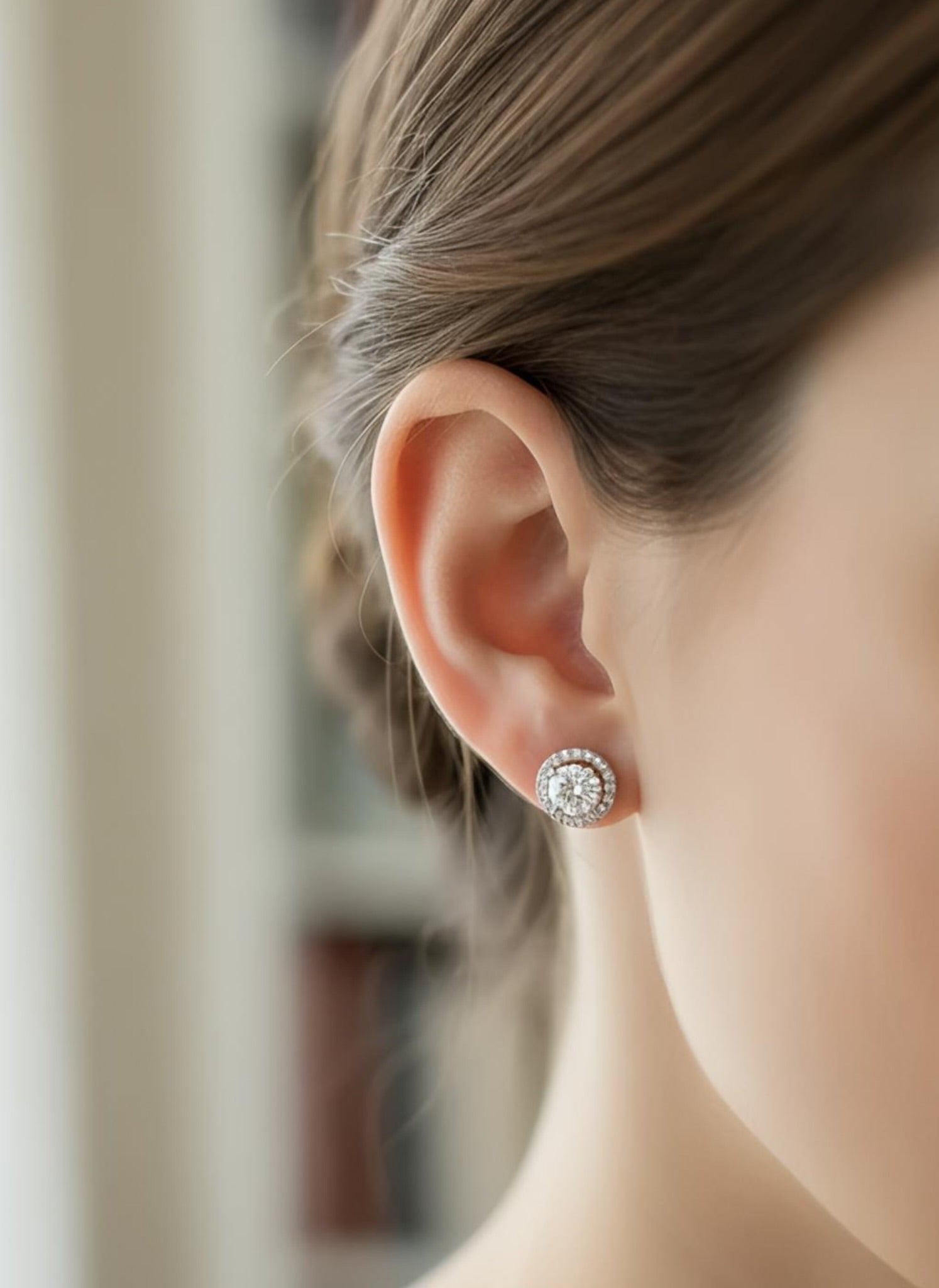 52 Pointer Round Cassia Lab Diamond Earring - Classic Sophistication