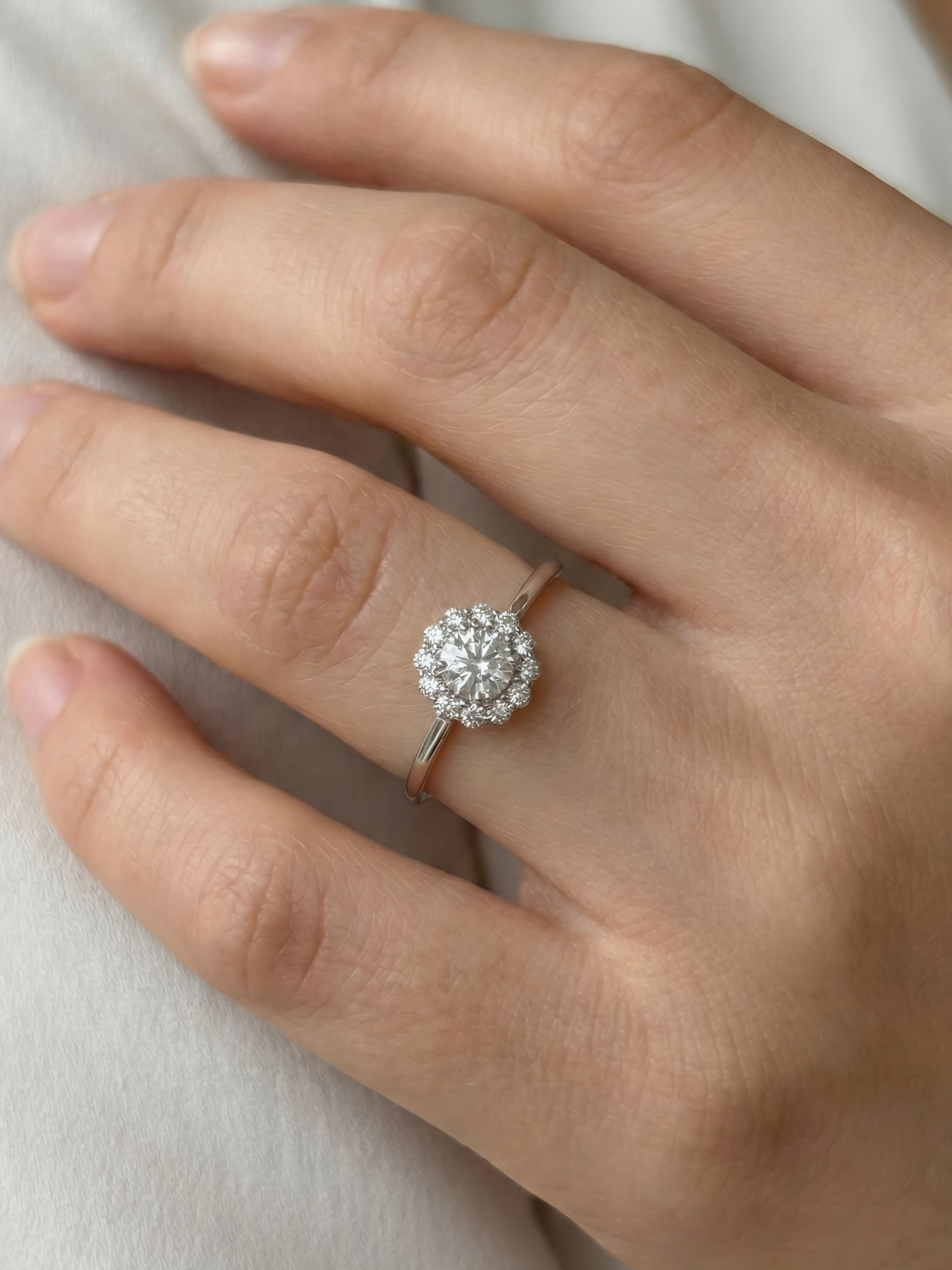 Silent Ember 48 Pointer Lab Diamond Ring