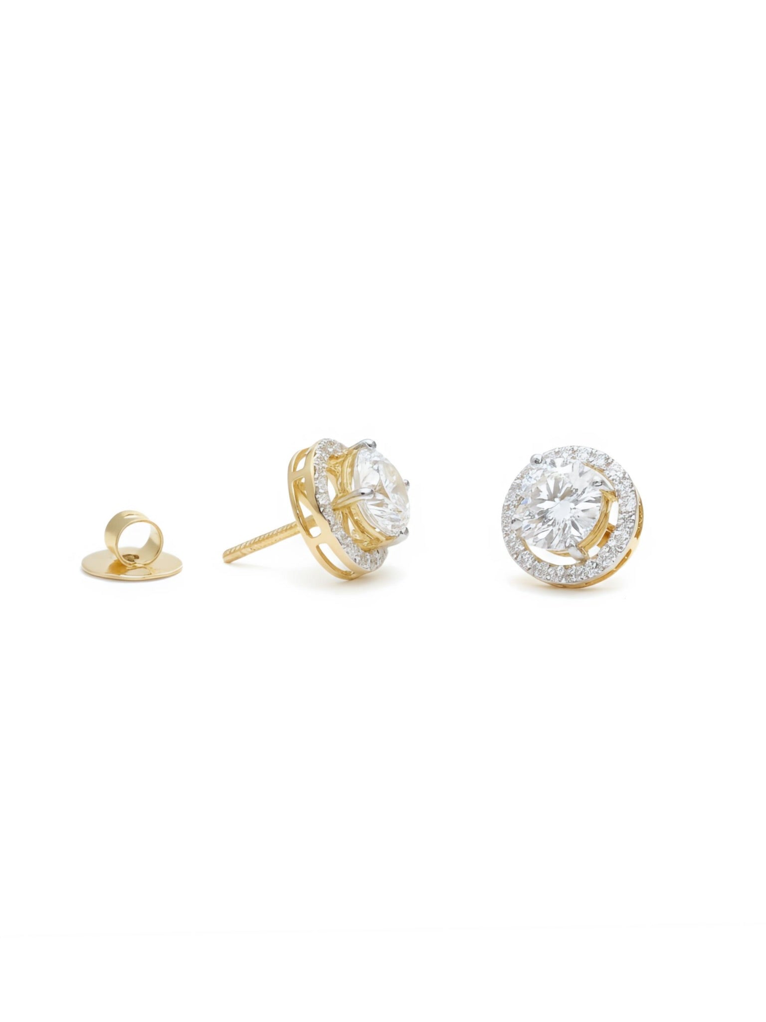 2ct Round Nube Lab Grown Diamond Earrings - Radiant & Chic