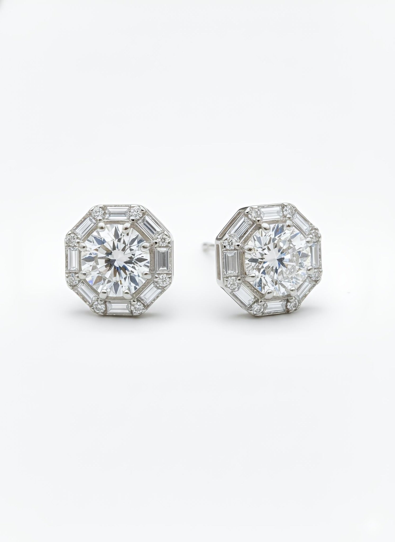 2ct Round Marlowe Lab Diamond Earring - Modern Refinement