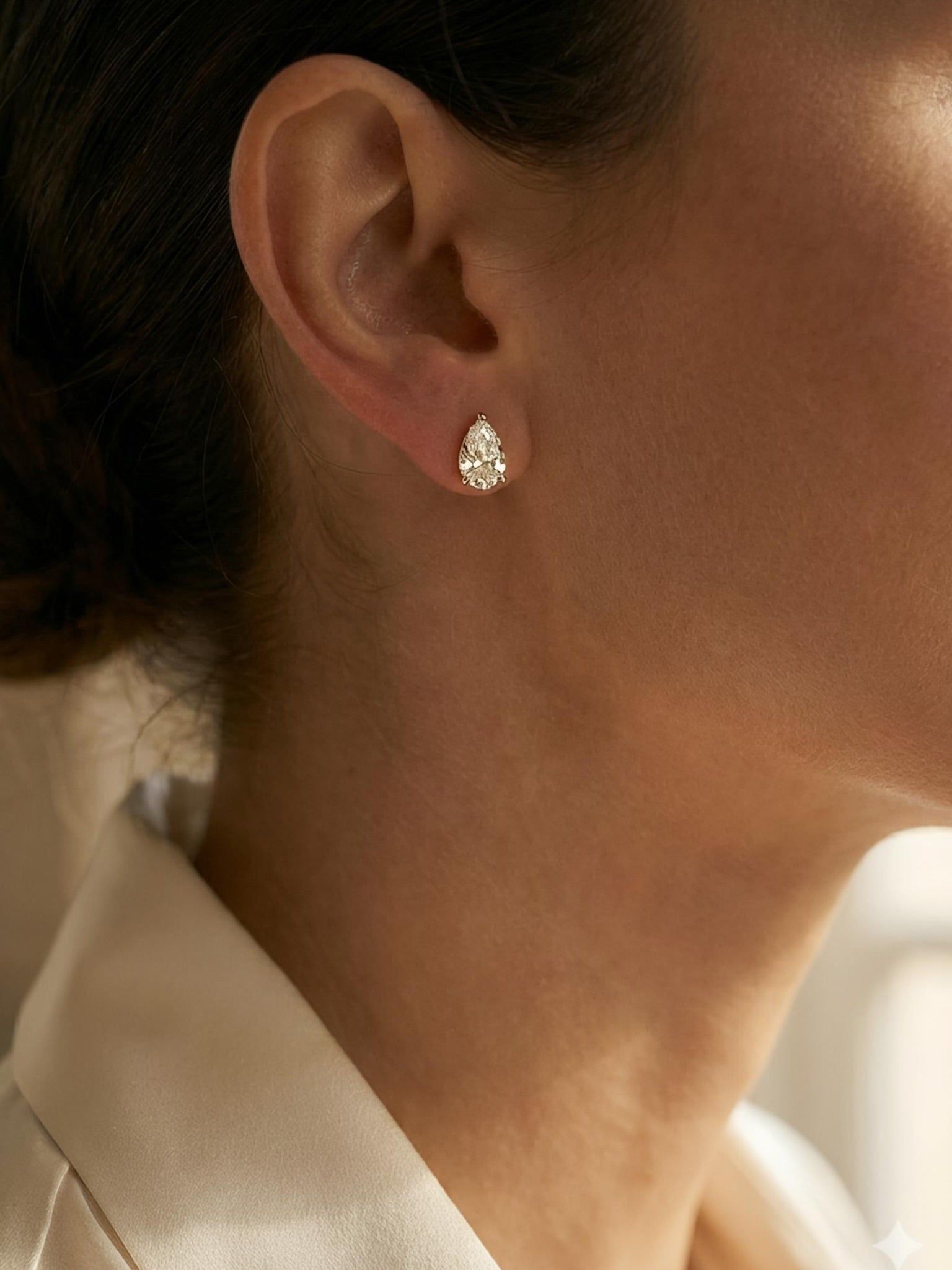 Amber Bloom 2ct Lab Diamond Earring