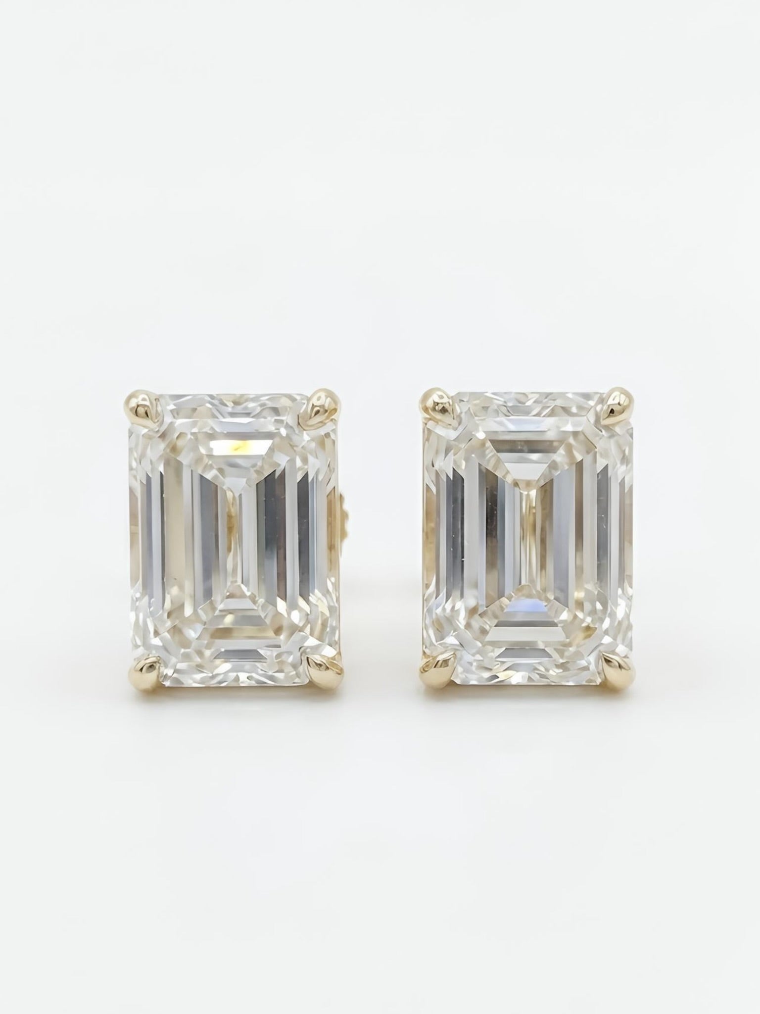 5.1ct Emerald Lab Diamond Earring - Fiona Diamonds - Fiona Diamonds