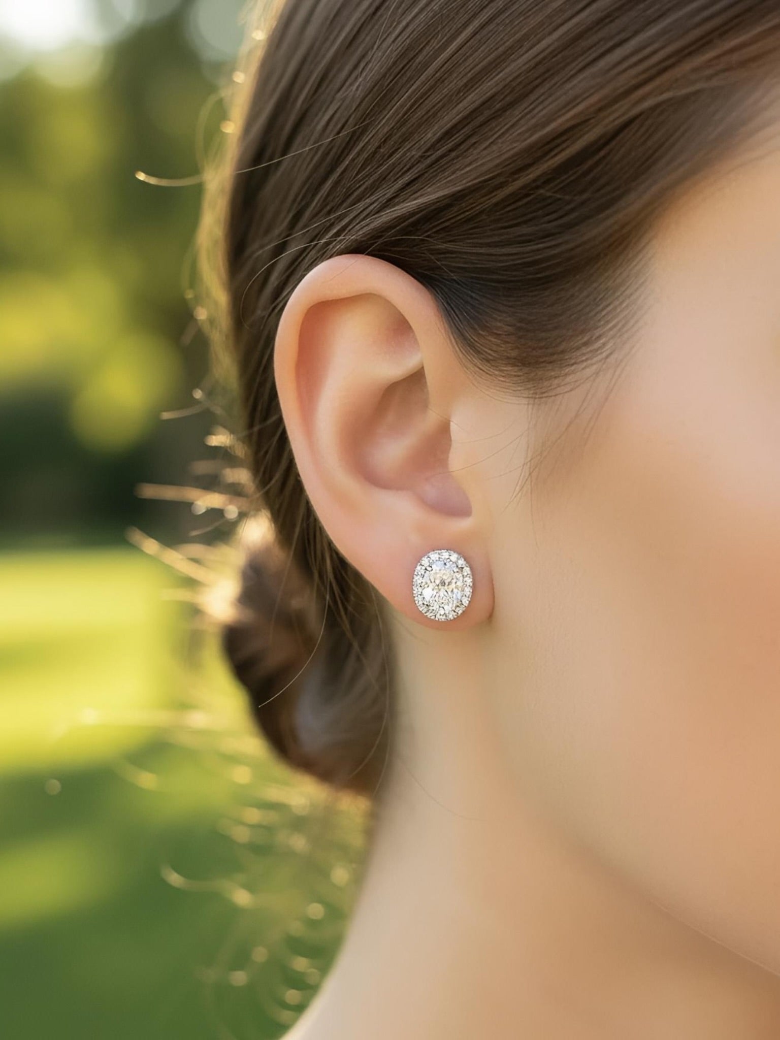 Golden Thread 1ct Lab Diamond Earring