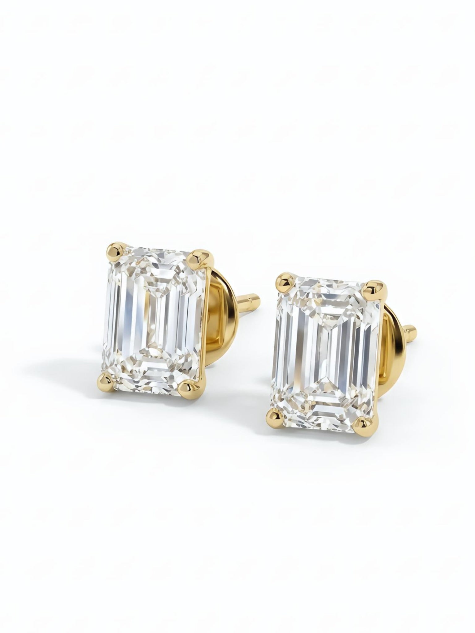 2ct Emerald Lab Diamond Earring - Fiona Diamonds - Fiona Diamonds