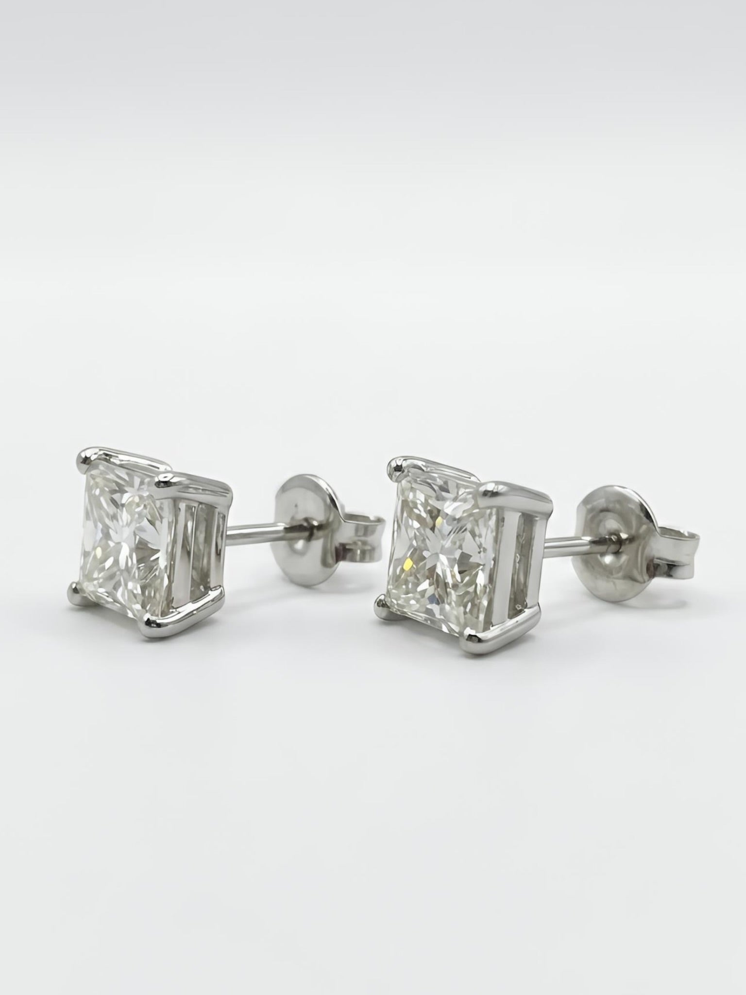 2ct Princess Lab Diamond Earring