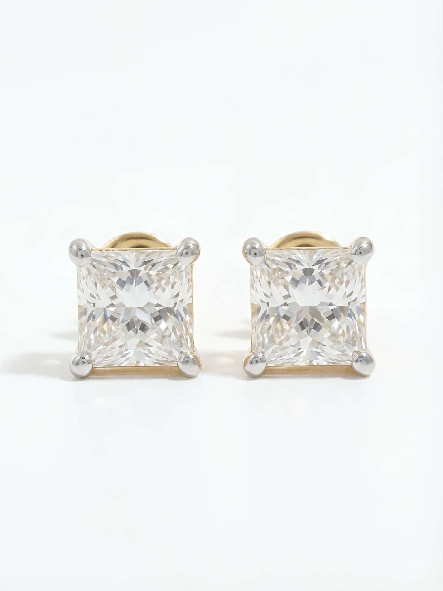 2ct Princess Lab Diamond Earring
