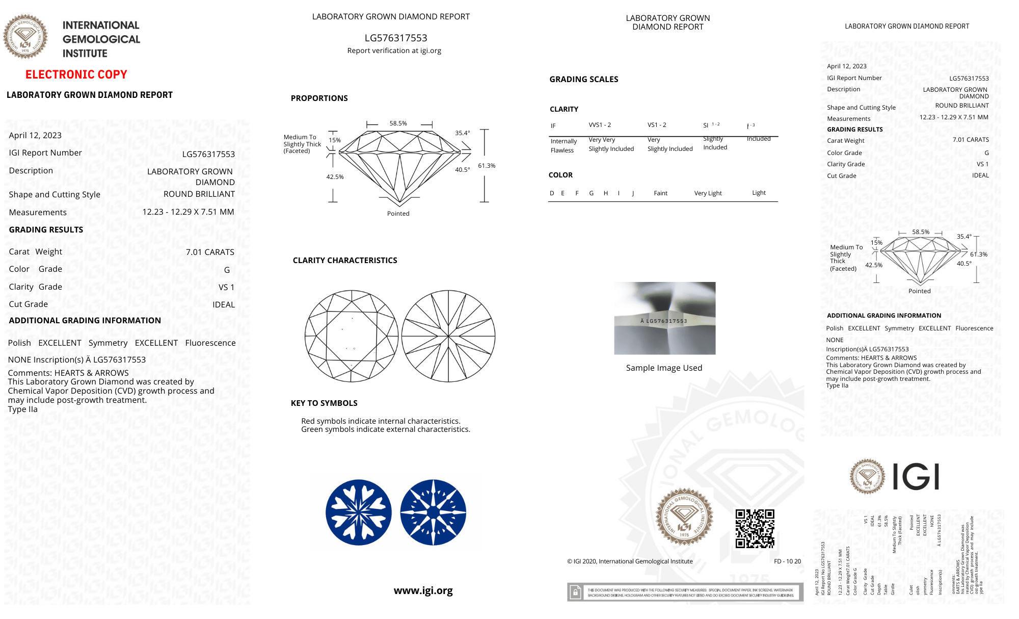 Round 7ct G-VS1 loose  Lab Grown Diamond Solitaire - Fiona Diamonds - Fiona Diamonds