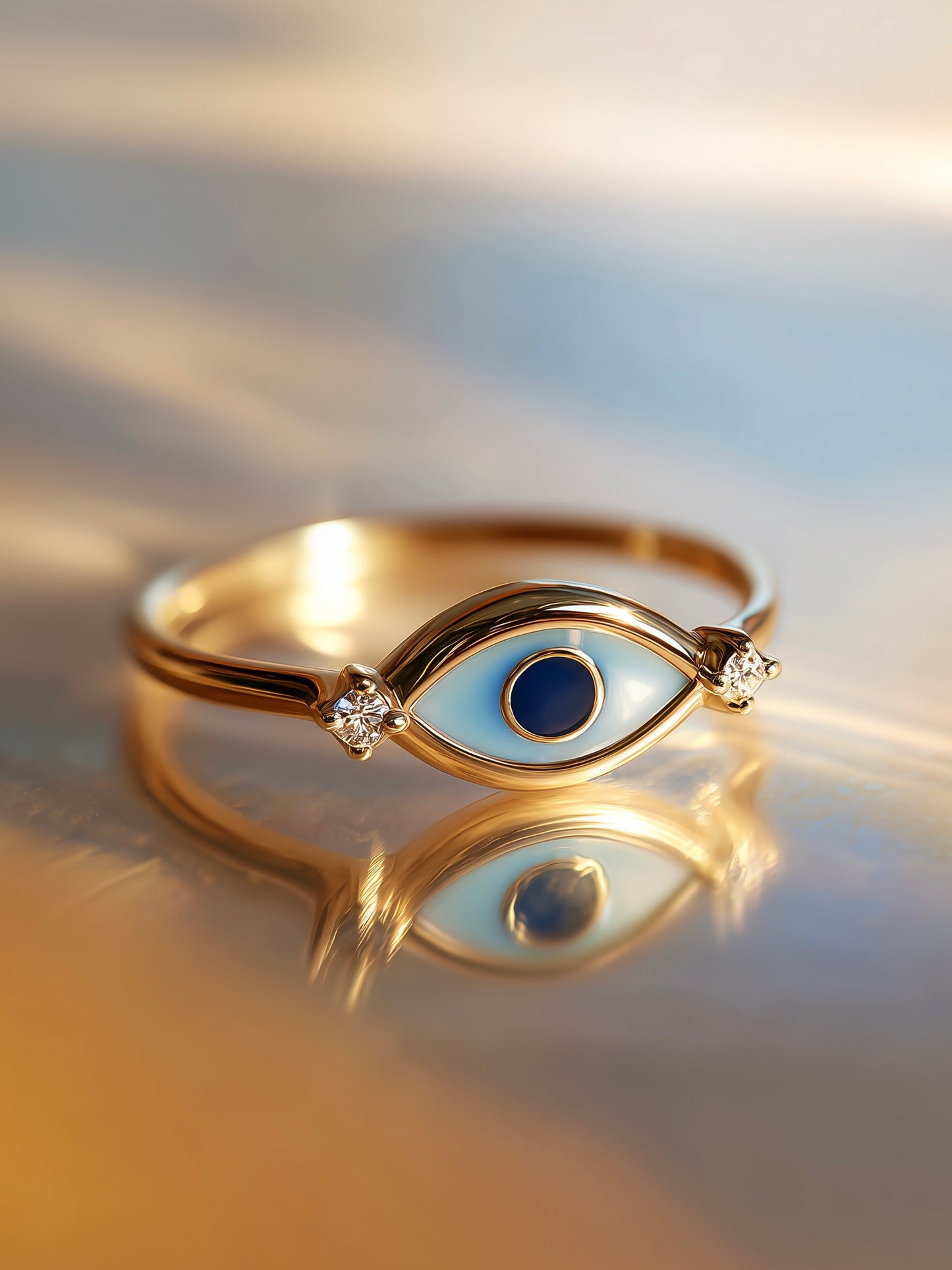 Mystic Gaze Lab Diamond Evil Eye Ring - Fiona Diamonds - Fiona Diamonds