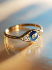 Celestial Guard Lab Diamond Evil Eye Ring - Fiona Diamonds - Fiona Diamonds