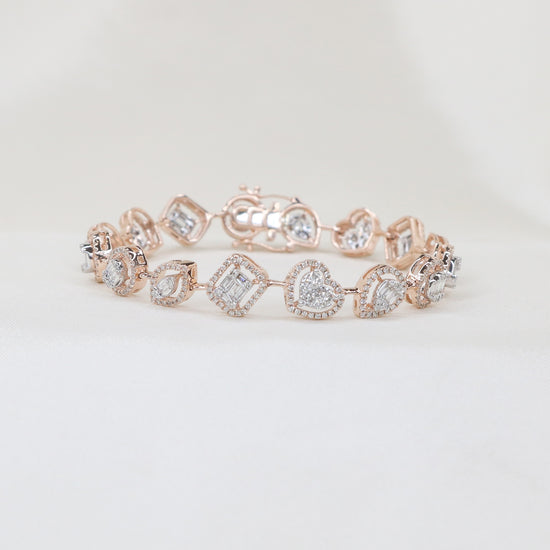 Load image into Gallery viewer, Reflection fancy diamond bracelet designs Fiona Diamonds
