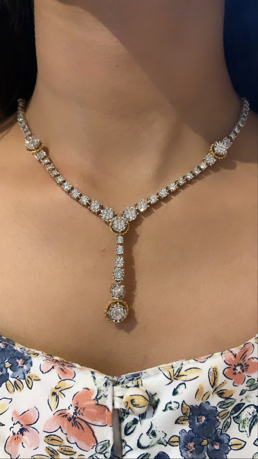 Fiona Diamonds , Diamond Necklace Set , 