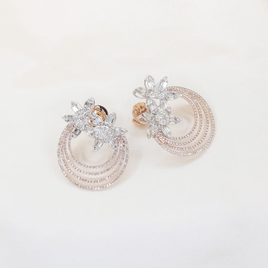 Floral Loop Diamond Earrings - Fiona Diamonds - Fiona Diamonds