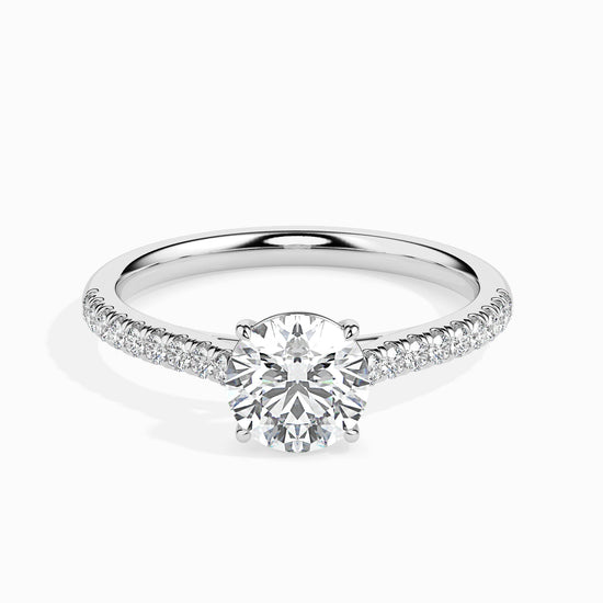 1ct Round Lab Diamond Wed Solitaire Ring