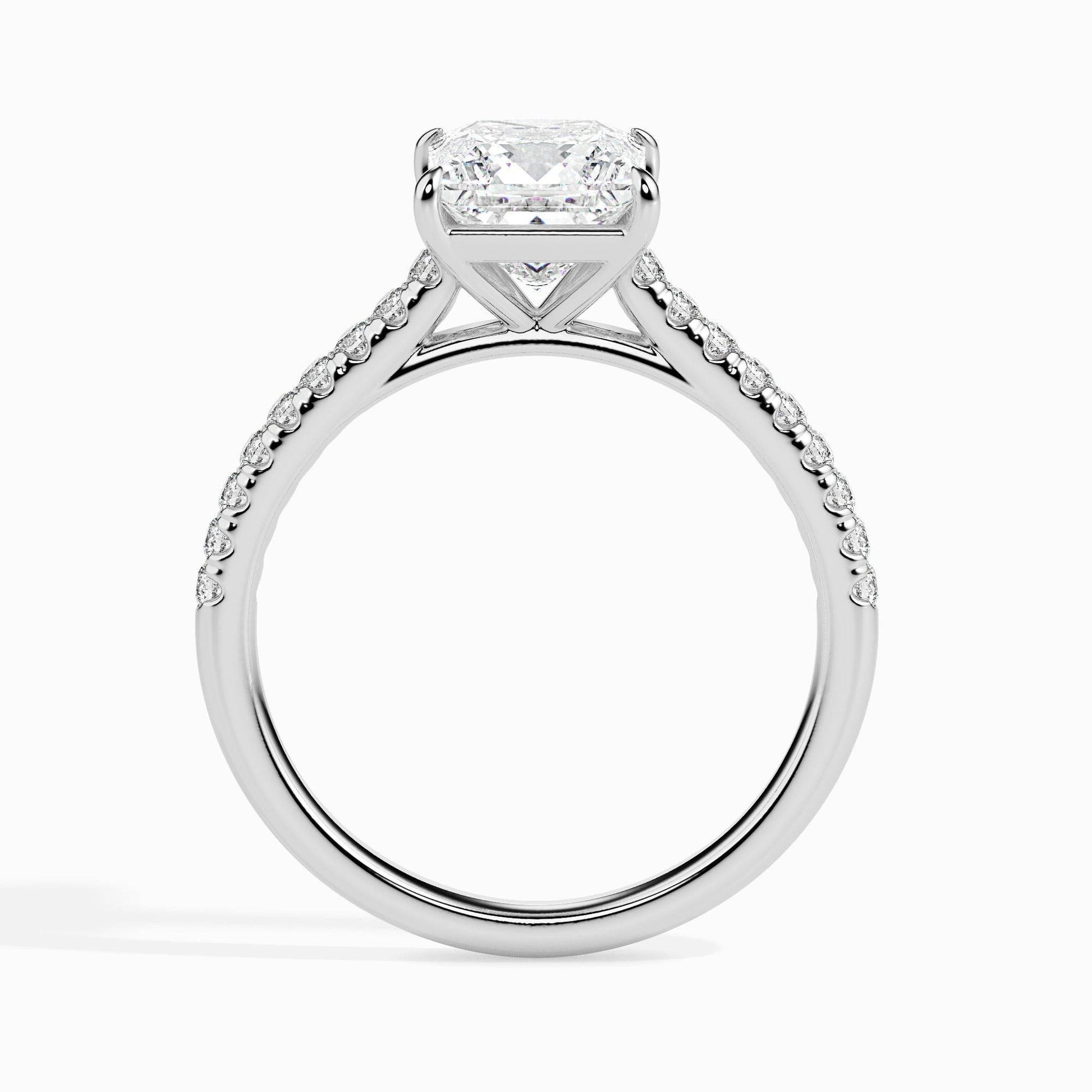 2ct Princess Lab Diamond Hermit Solitaire Ring - Fiona Diamonds - Fiona Diamonds