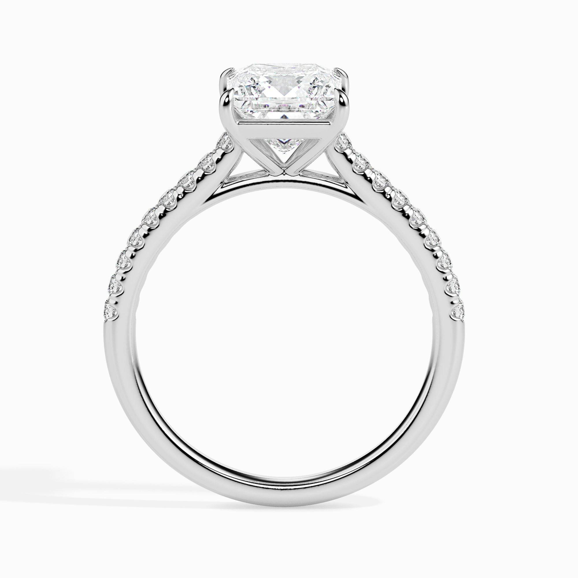 2ct Princess Lab Diamond Hermit Solitaire Ring - Fiona Diamonds - Fiona Diamonds
