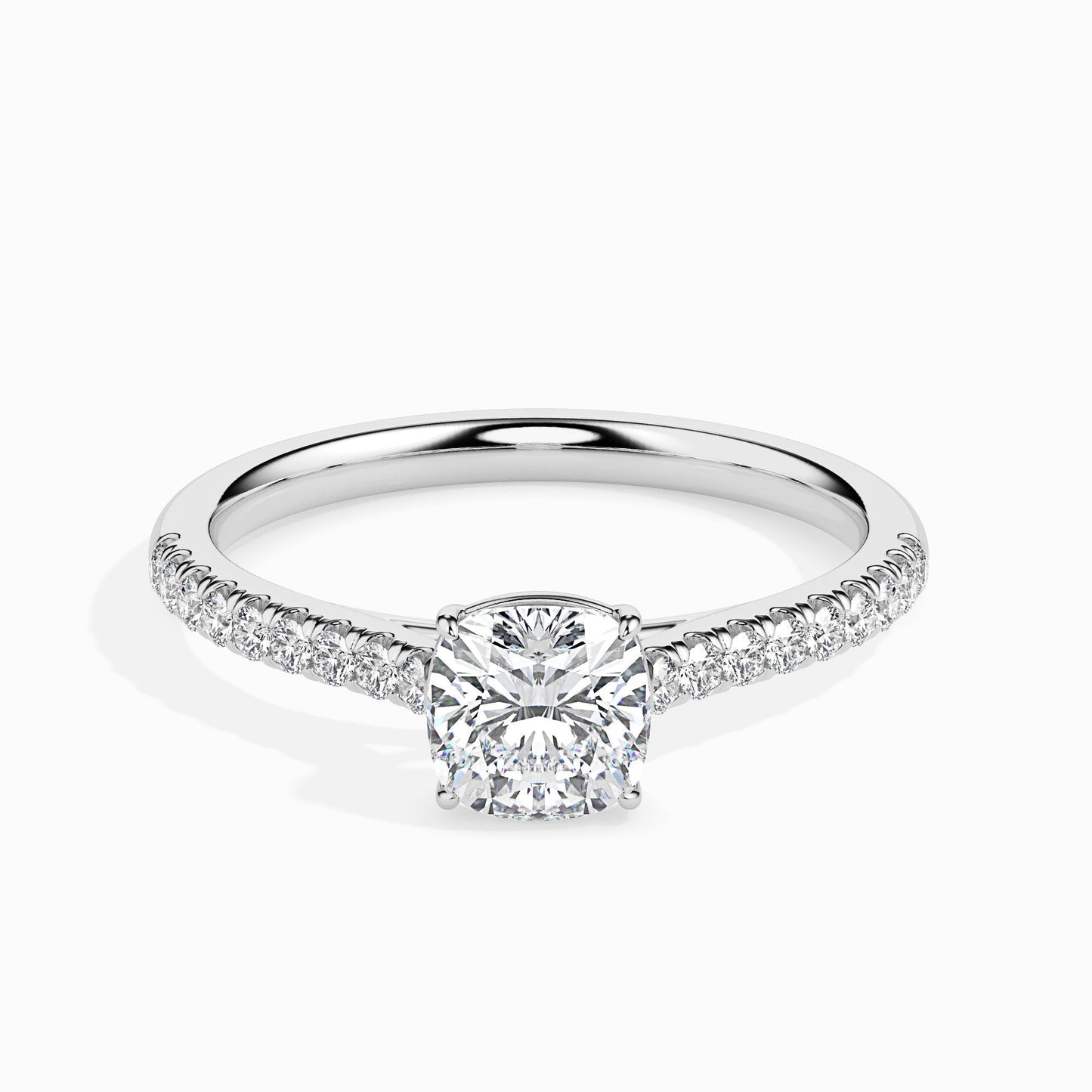 Load image into Gallery viewer, 2ct Cushion Lab Diamond Solo Solitaire Ring
