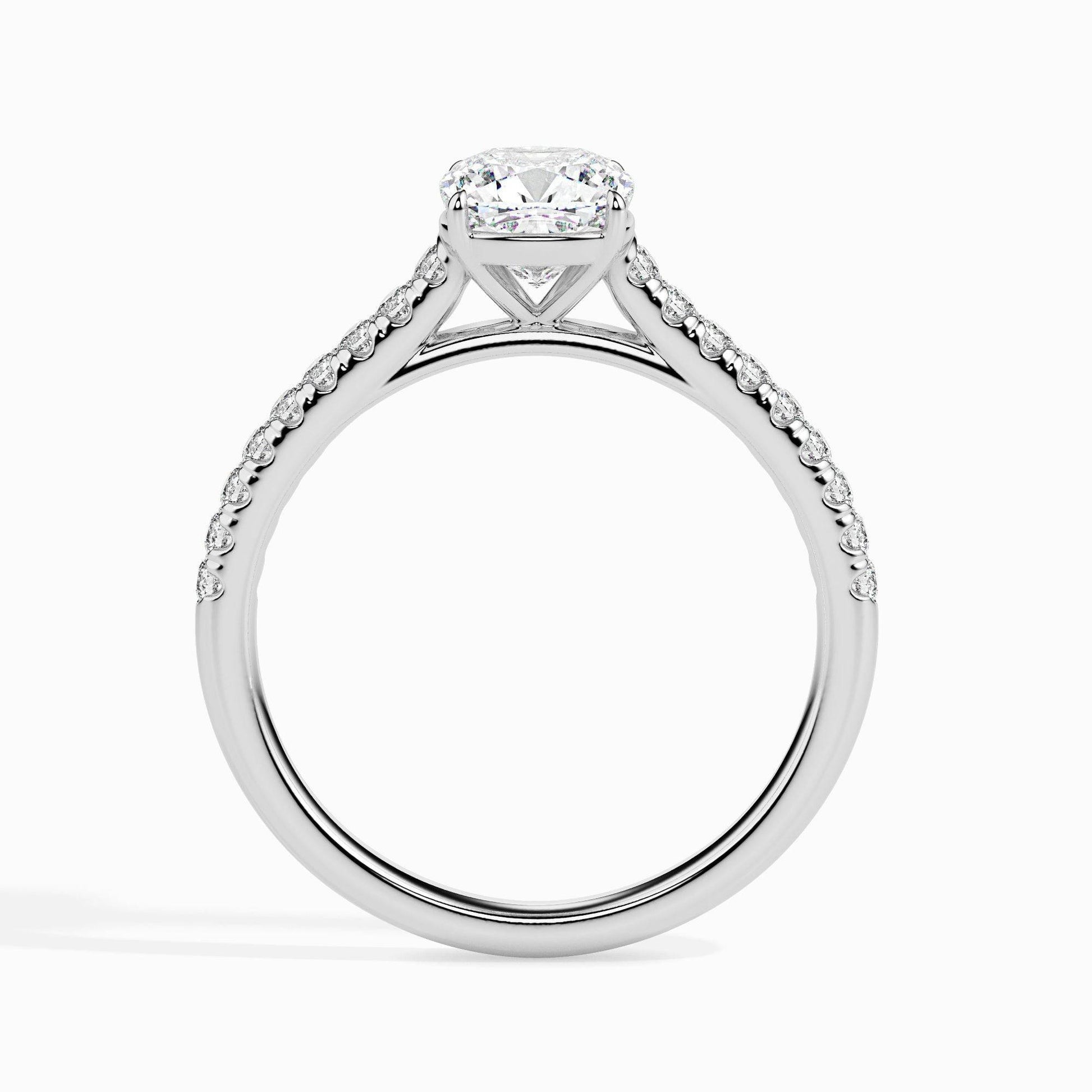 2ct Cushion Lab Diamond Solo Solitaire Ring - Fiona Diamonds - Fiona Diamonds