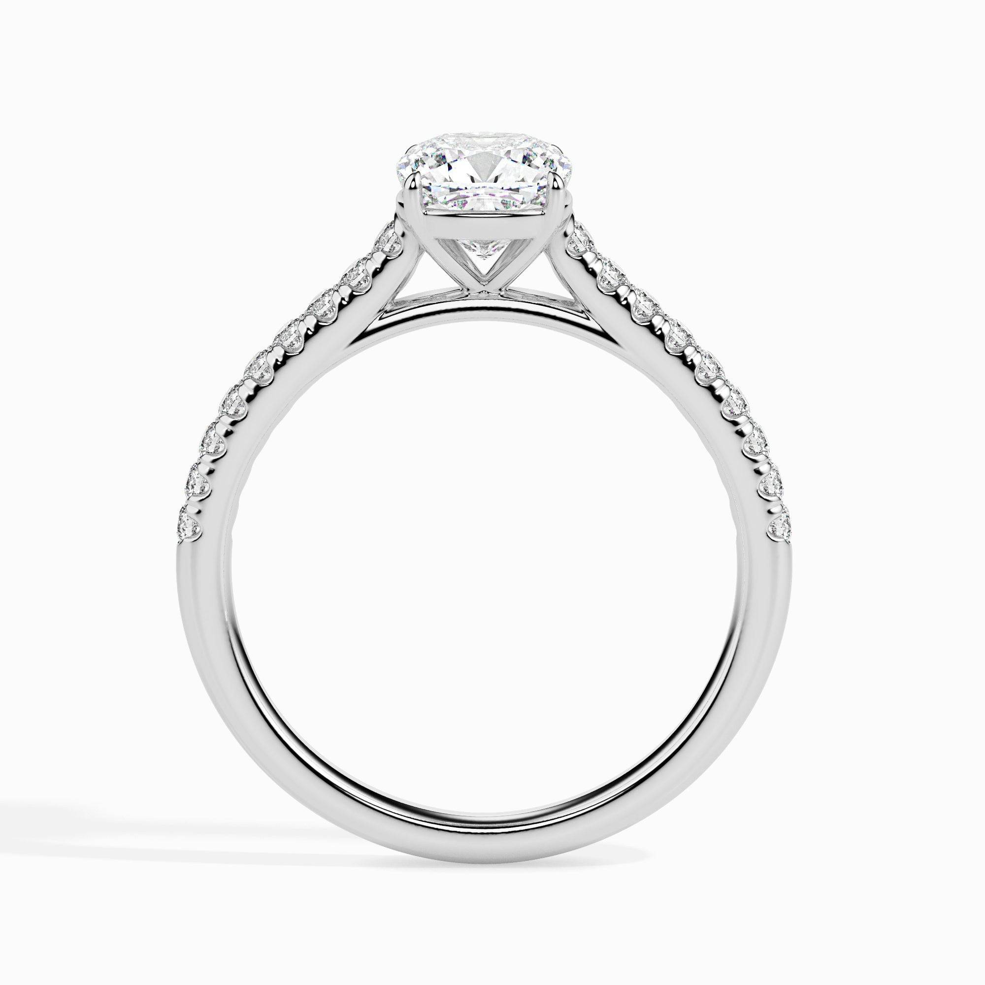 2ct Cushion Lab Diamond Solo Solitaire Ring - Fiona Diamonds - Fiona Diamonds